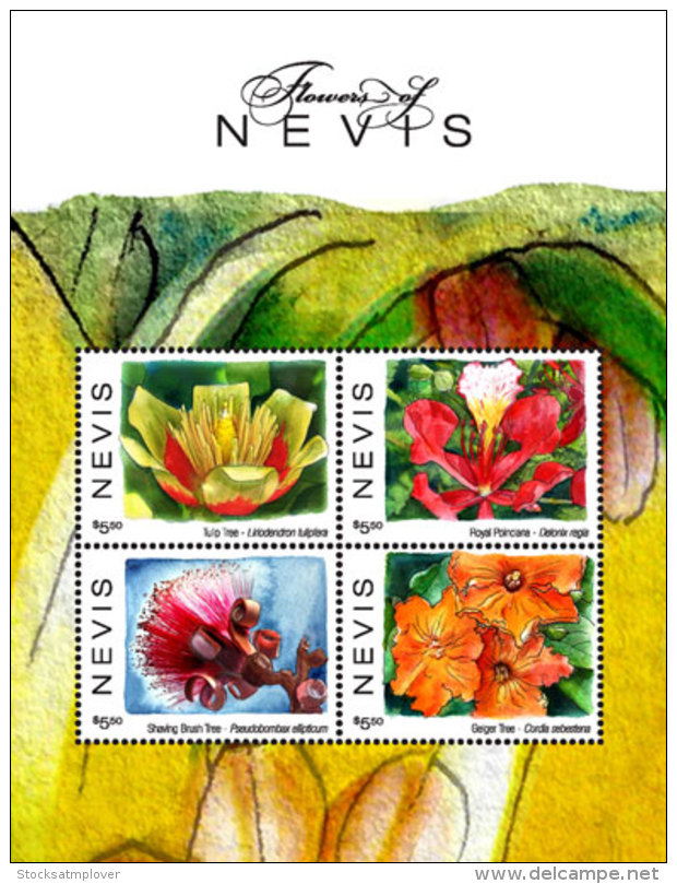 Nevis 2017 Fauna Flora FLOWERING TREES -I70102 - Sonstige & Ohne Zuordnung