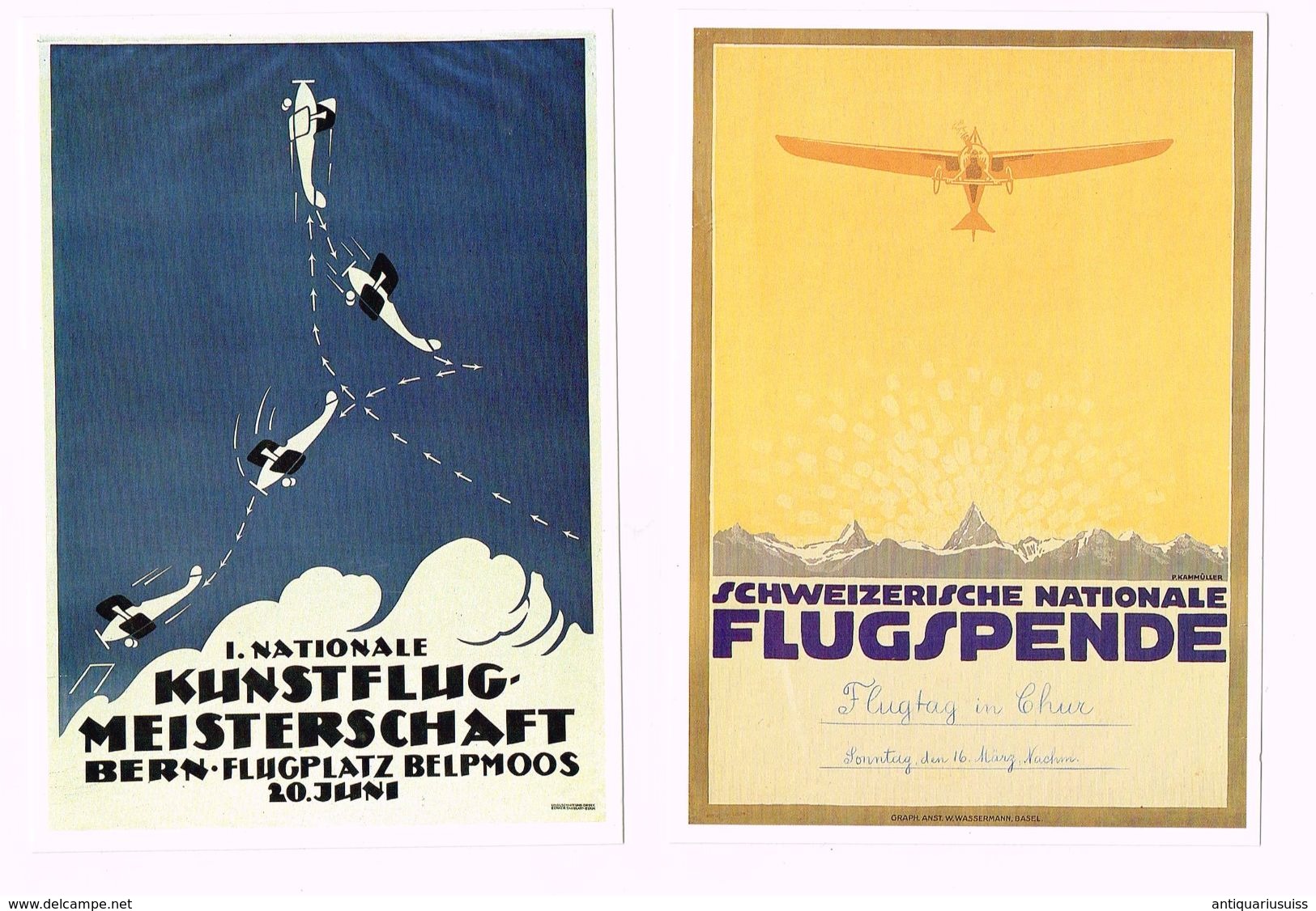 18x Cartes Postales -Plakatsammlung - Affiche - Suisse - Schweiz - Vevey - Montreux - Flugtag - ...