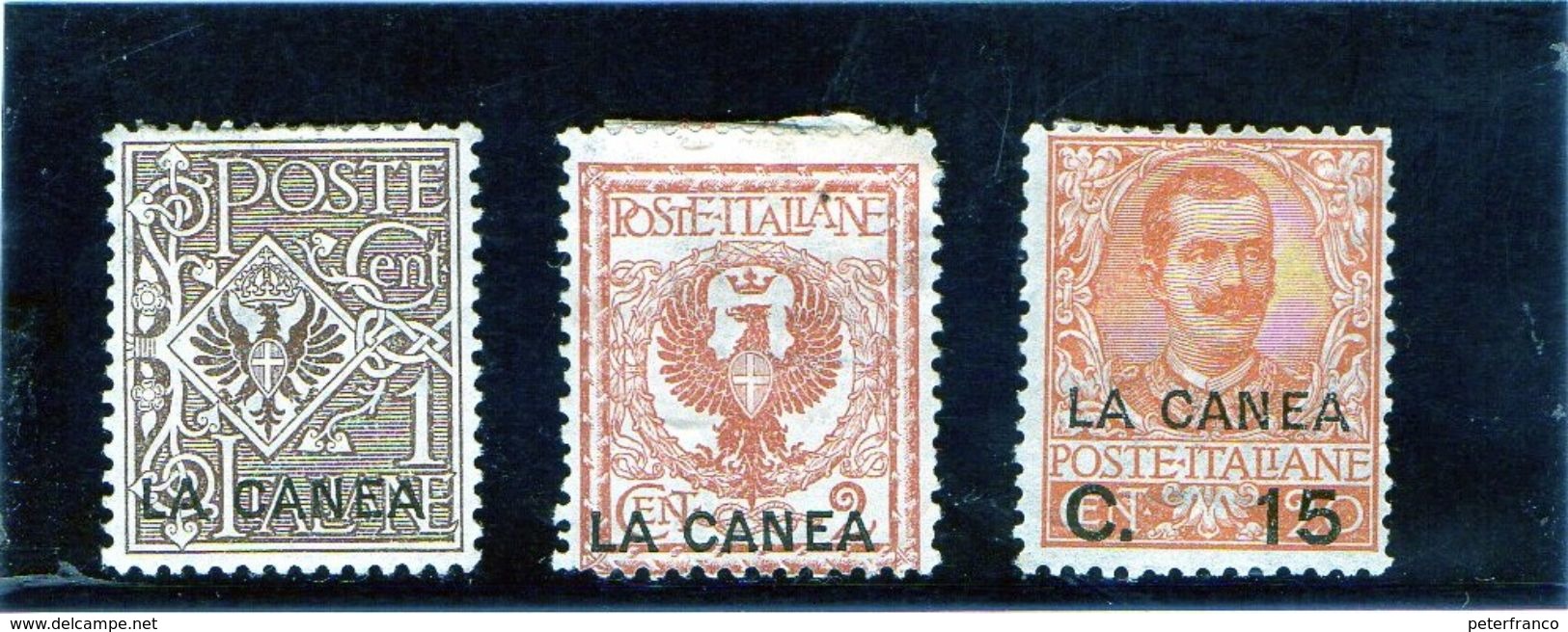 B - 1905 Italia - La Canea - Francobolli Dell'Italia Del 1901/05 Soprastampati (linguellati) - La Canea