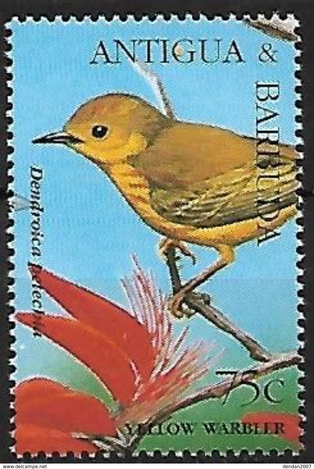 Antigua & Barbuda 1995 - MNH - American Yellow Warbler (Setophaga Aestiva) F233 - Songbirds & Tree Dwellers