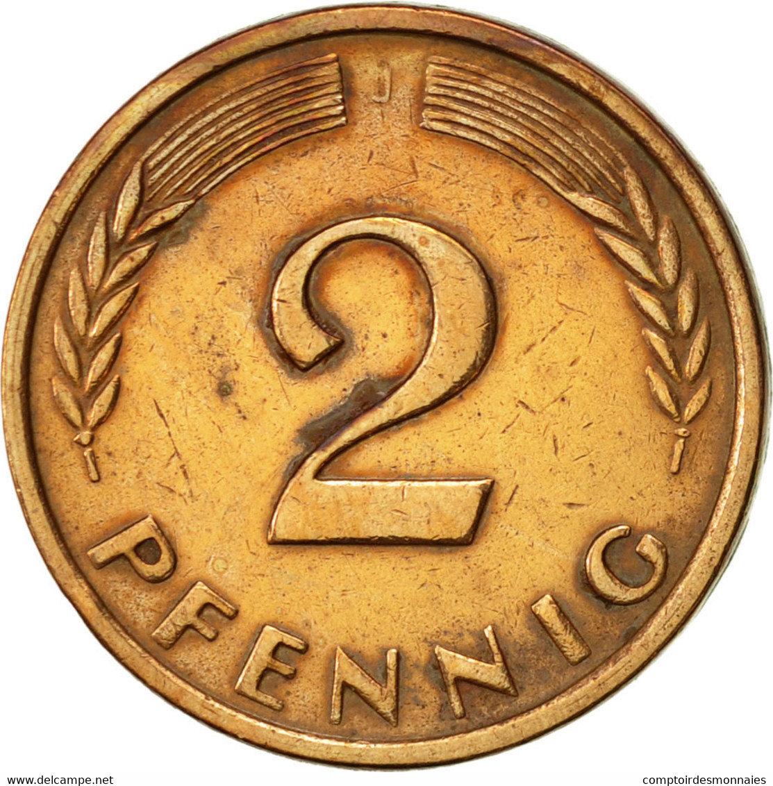 Monnaie, République Fédérale Allemande, 2 Pfennig, 1965, Hambourg, TTB+ - 2 Pfennig