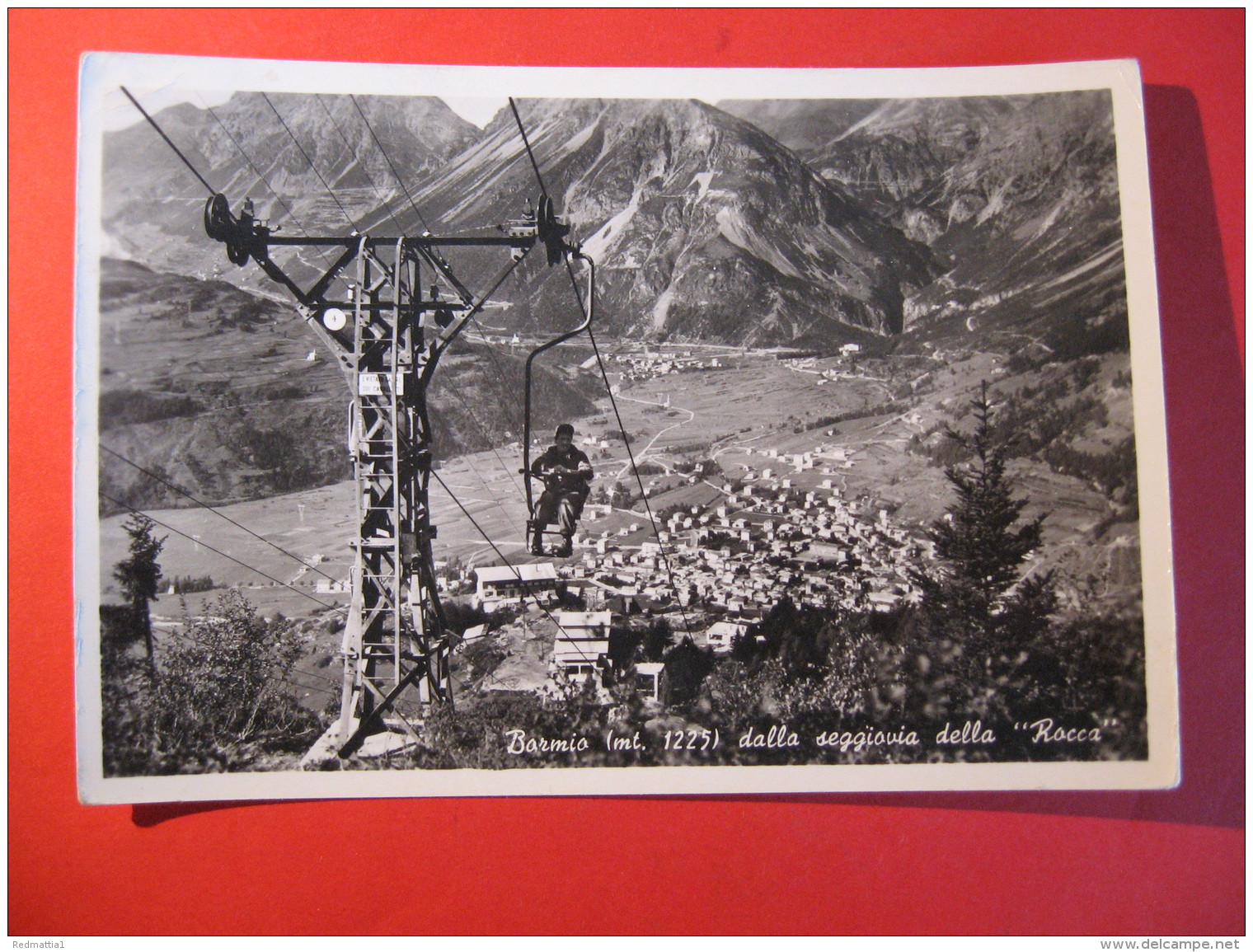 CARTOLINA  BORMIO DALLA SEGGIOVIA DELLA ROCCA  ANIMATA  C- 548 - Sondrio