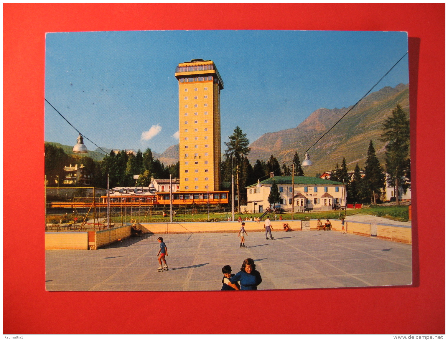 CARTOLINA MADESIMO GRAND HOTEL TORRE LA CONCHIGLIA    ANIMATA  C- 556 - Sondrio