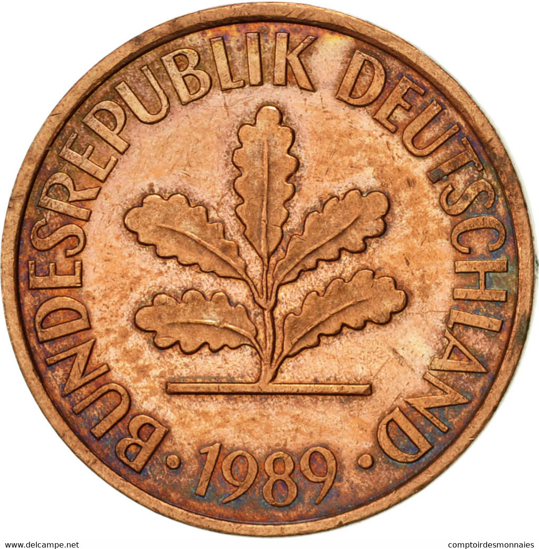 Monnaie, République Fédérale Allemande, 2 Pfennig, 1989, Munich, SUP, Copper - 2 Pfennig