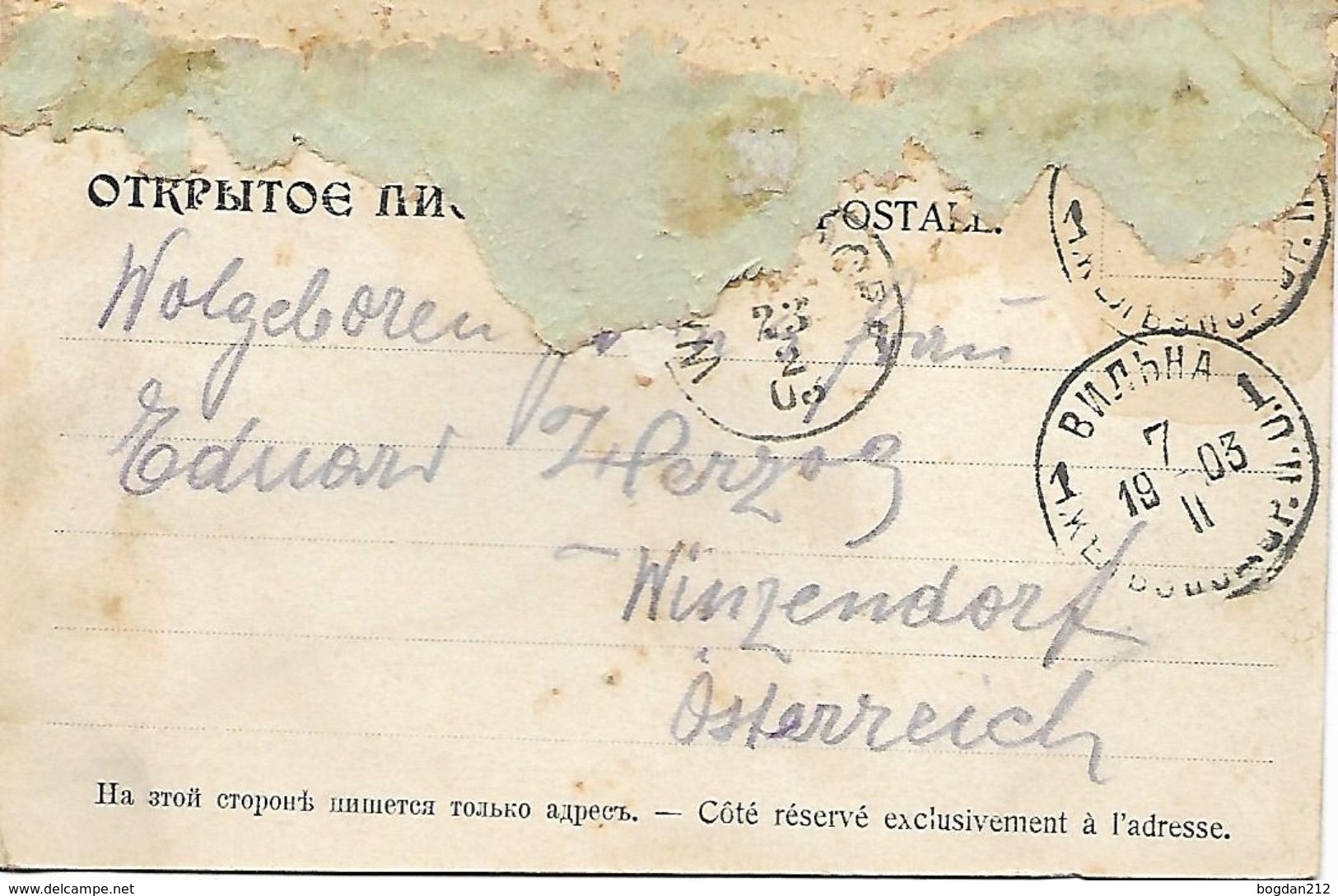 1903 - VILNIUS, VILNA, 2 Scan - Litauen