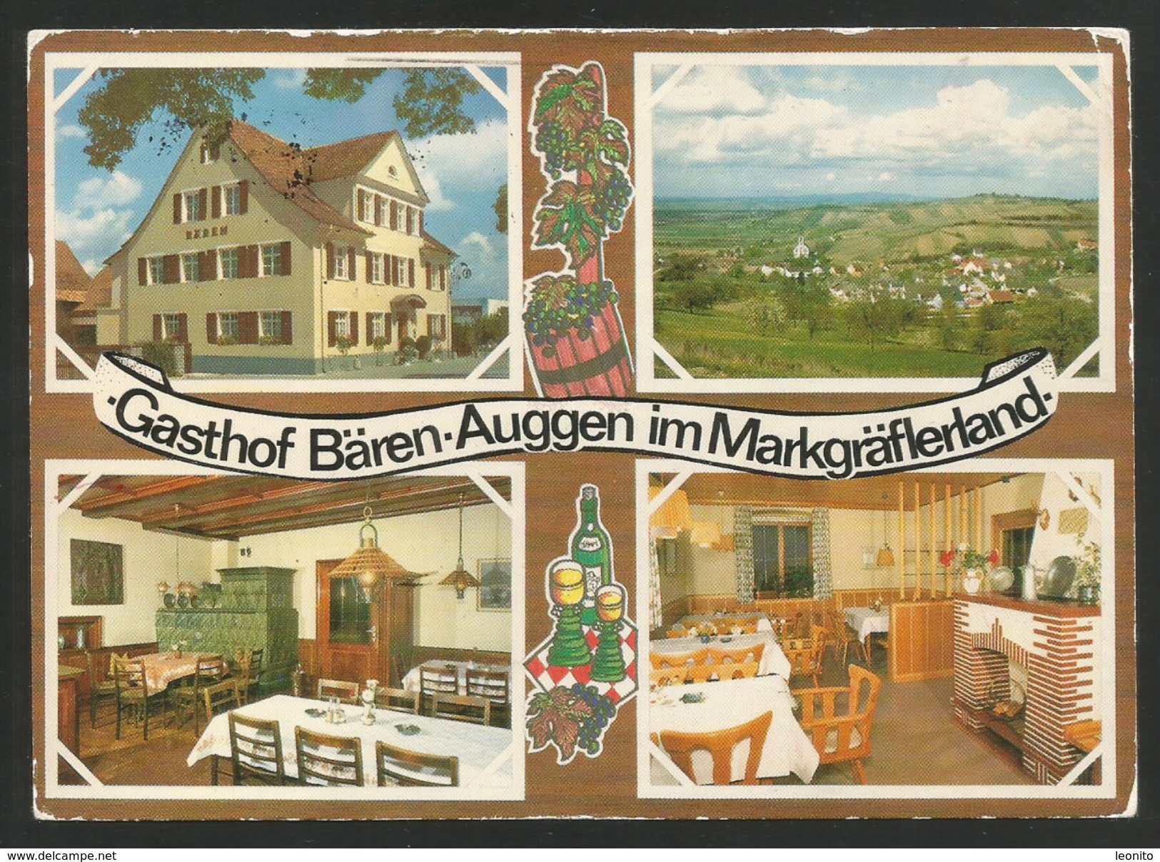 AUGGEN Breisgau Markgräflerland Gasthof Weinstube ZUM BÄREN Weil Am Rhein 1985 - Weil Am Rhein