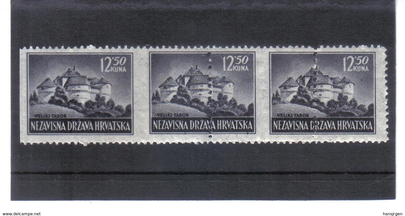 GUT1204  KROATIEN  (HRVATSKA) 1943/44 MICHL 99 Verzähnt  Siehe ABBILDUNG - Kroatien