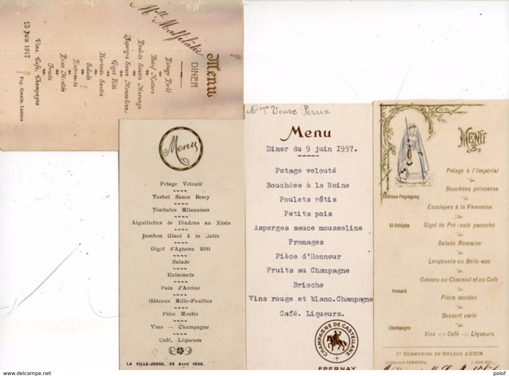 4 Menus Illustrés   (99078) - Menus