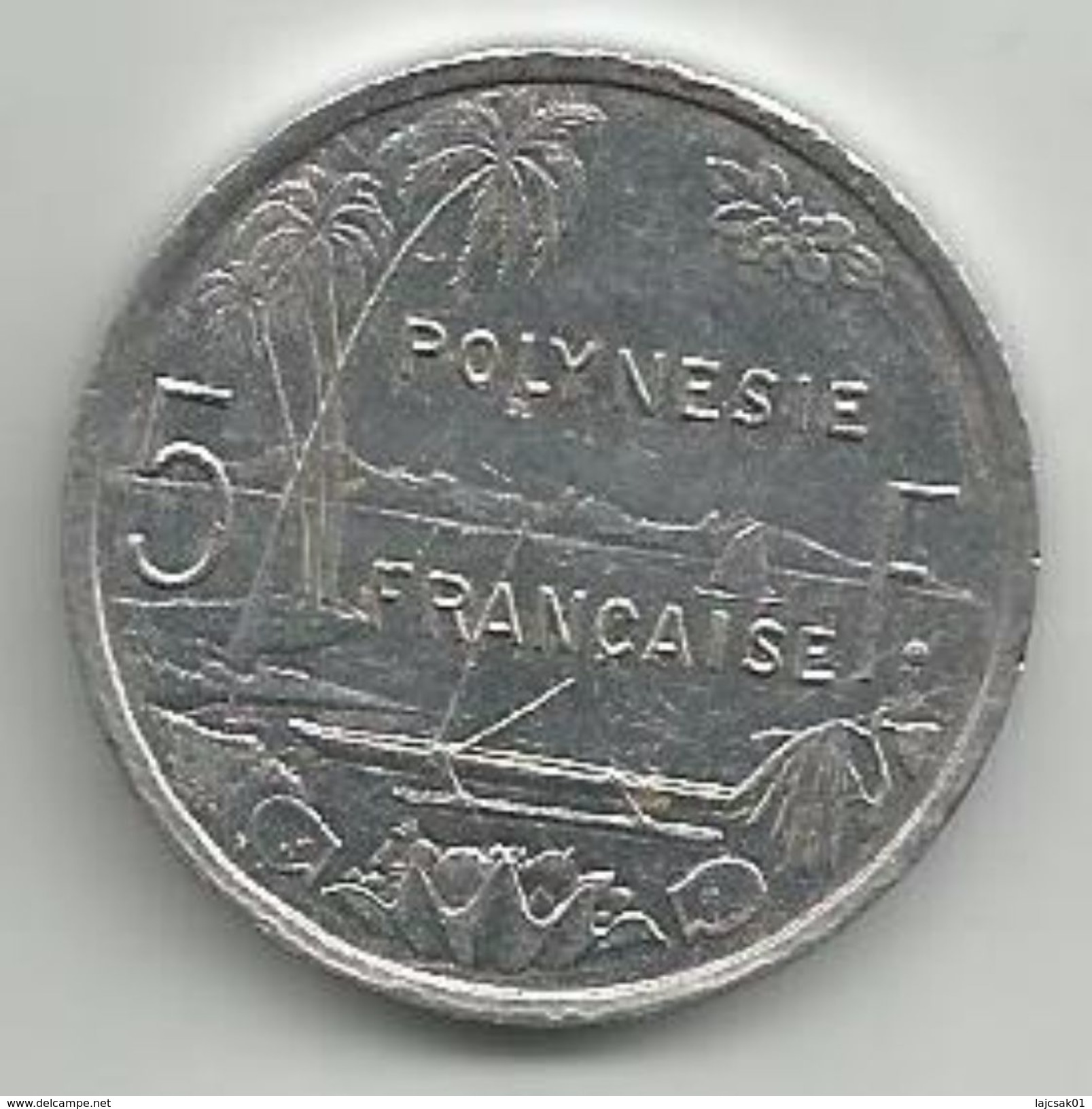 French Polynesia 5 Francs 2001. KM#12 - Polynésie Française