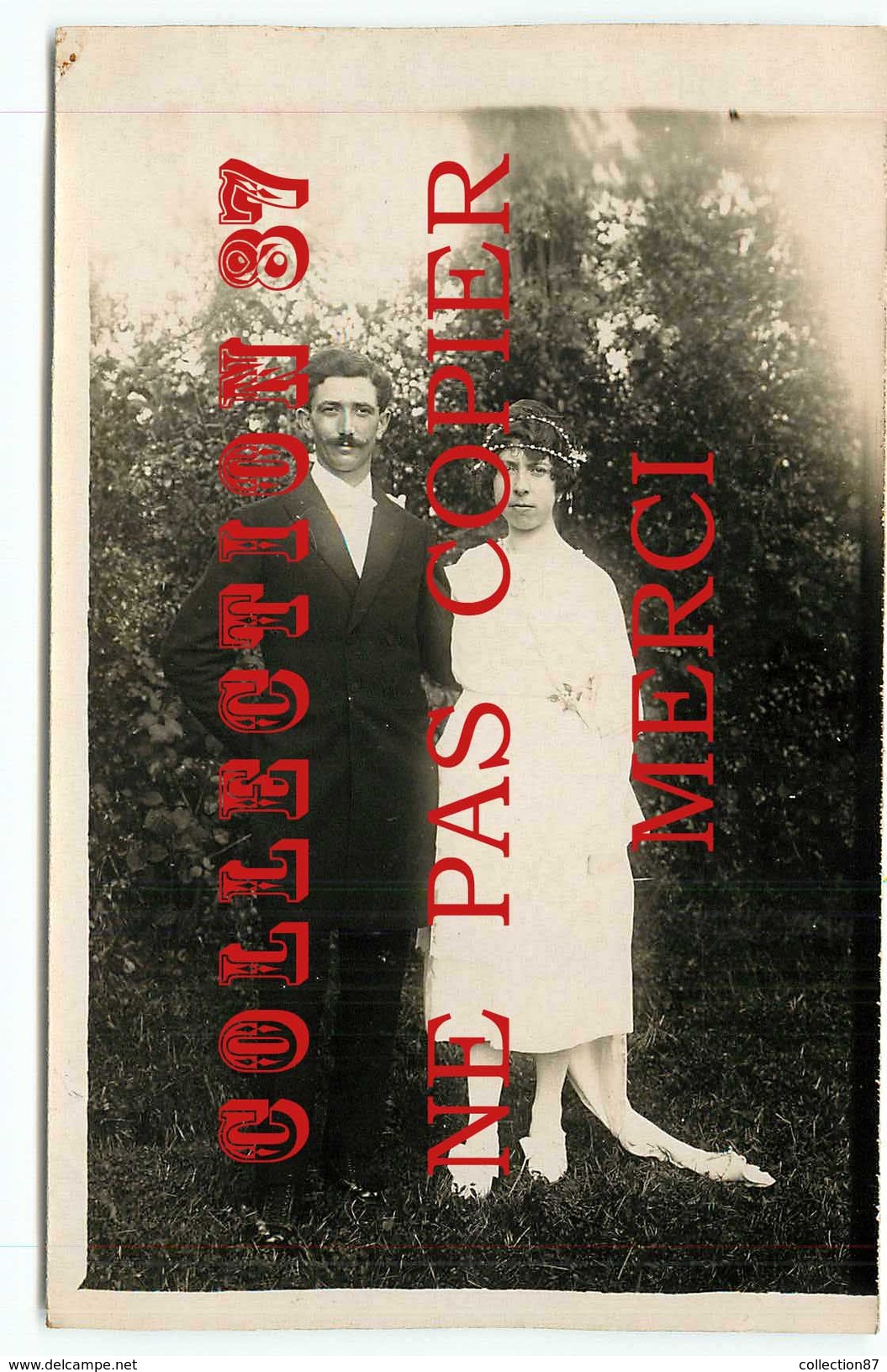 87 - PANAZOL < MARIAGE JOSEPH RIAUBLANC & JEANNE COIFFE En 1921 < CARTE PHOTO < VOIR DESCRIPTION - Panazol