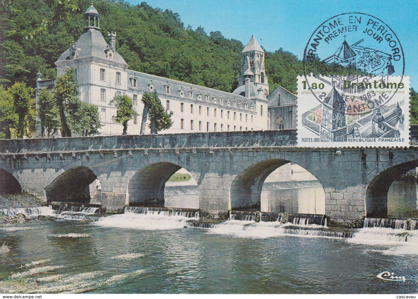 Carte  Maximum   1er  Jour    BRANTOME   EN   PERIGORD    1983 - 1980-1989