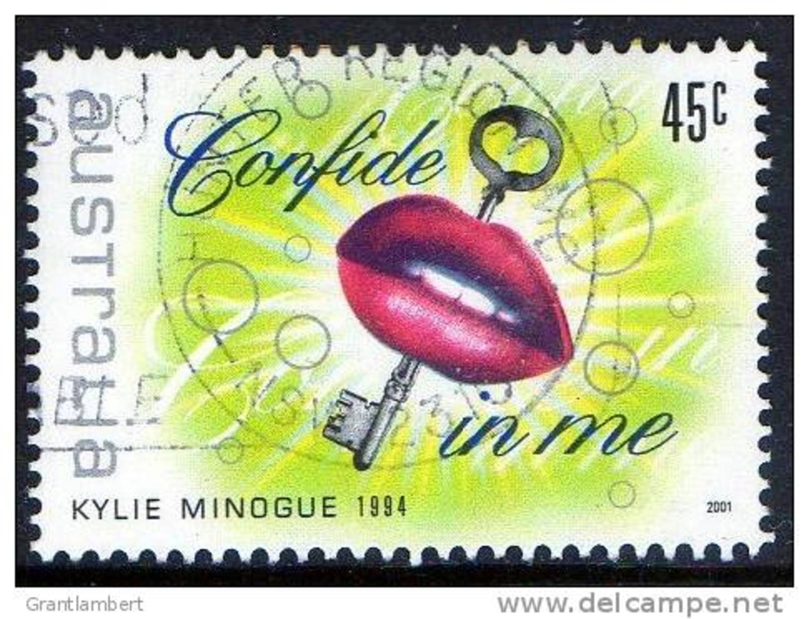 Australia 2001 Rock & Pop Music 45c Confide In Me - Kylie Minogue 1994 Used - Used Stamps