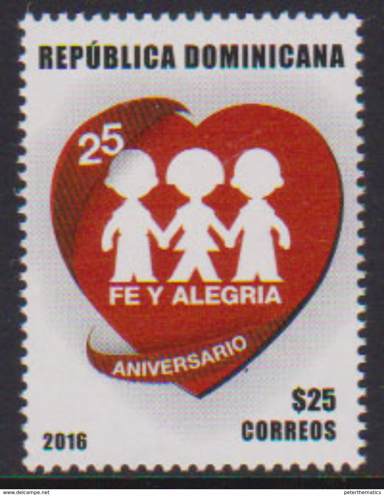 DOMINICAN REPUBLIC, 2016, MNH, CHILDREN, EDUCATION, FE Y ALEGRIA, 1v - Other & Unclassified
