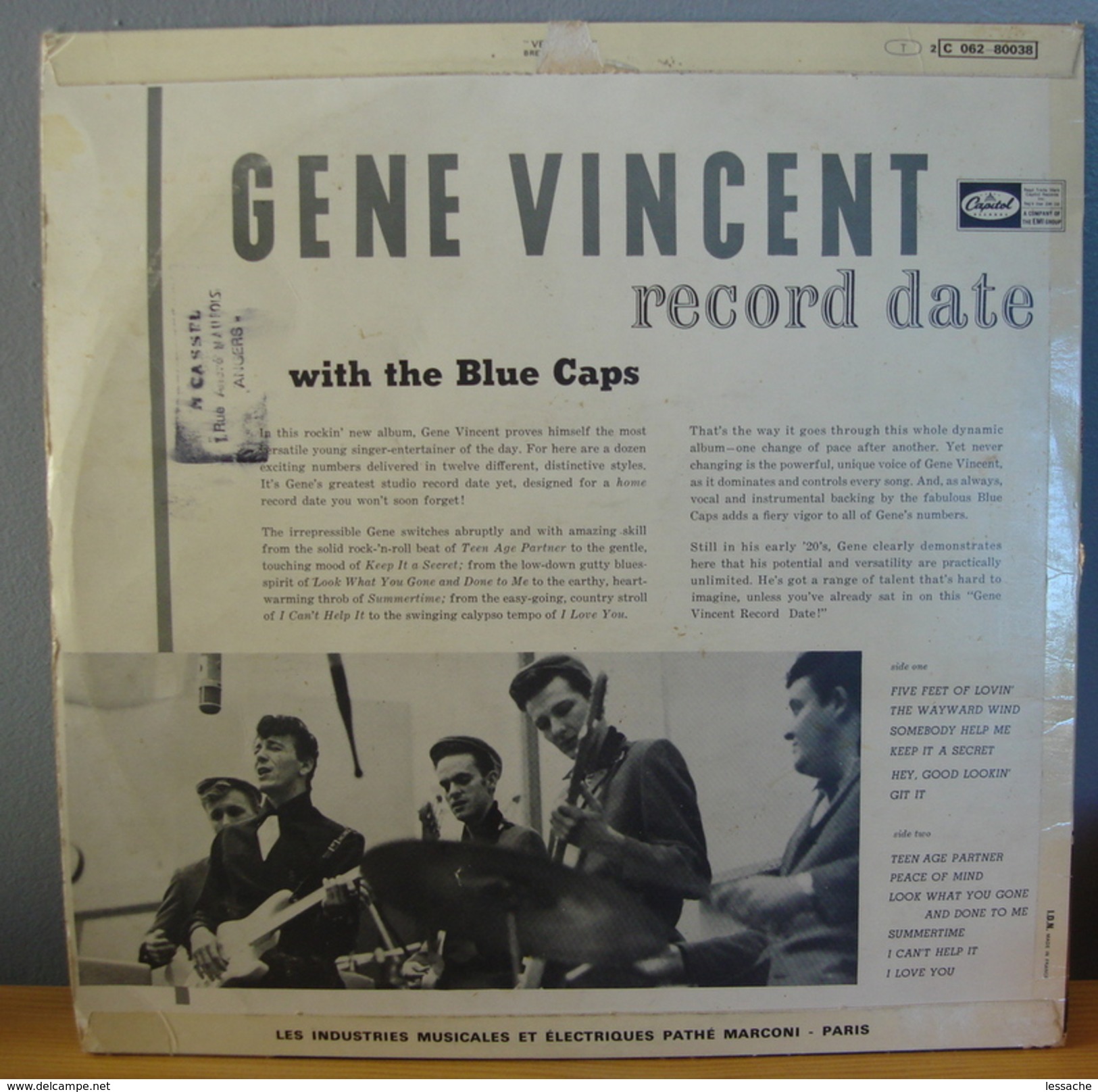 GENE VINCENT RECORD DATE WITH THE BLUE CAPS - Rock