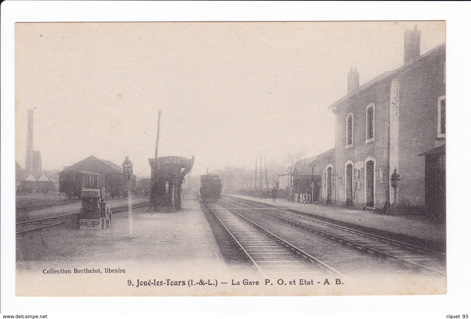 9. Joué Les Tours - La Gare P.O. Et Etat - A.B. - Other & Unclassified
