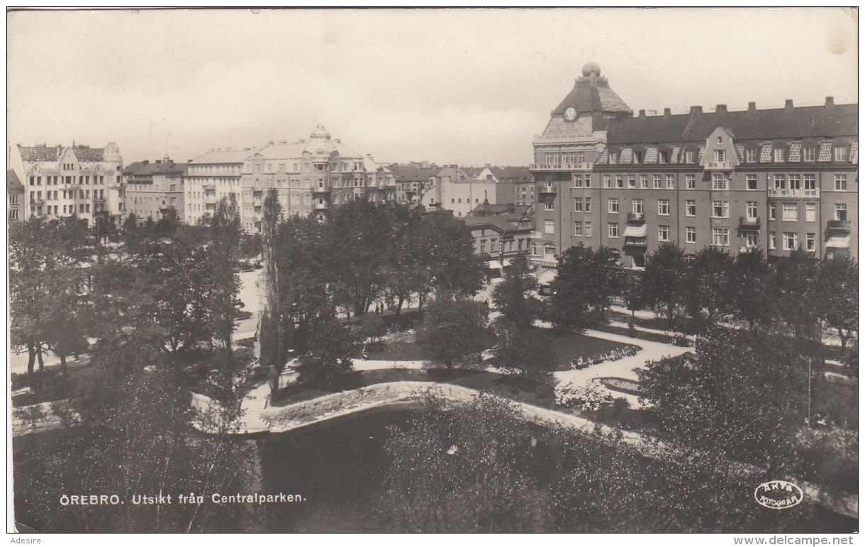 OREBRO - Utsikt Fran Centralparken, Gel.1936, 20 Öre Marke - Schweden