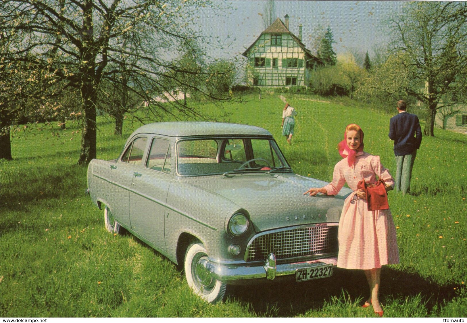 Ford Consul  -  Large Official Ford Dealer/Distributor Sales Card  -  CP - Voitures De Tourisme