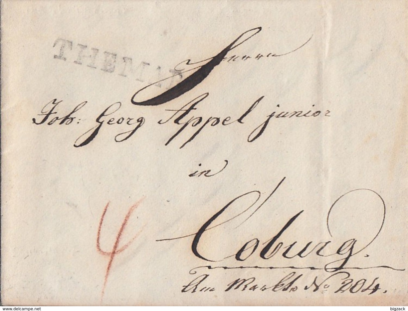 Brief L1 Themar 1.12.1832 Gel. Nach Coburg - Vorphilatelie