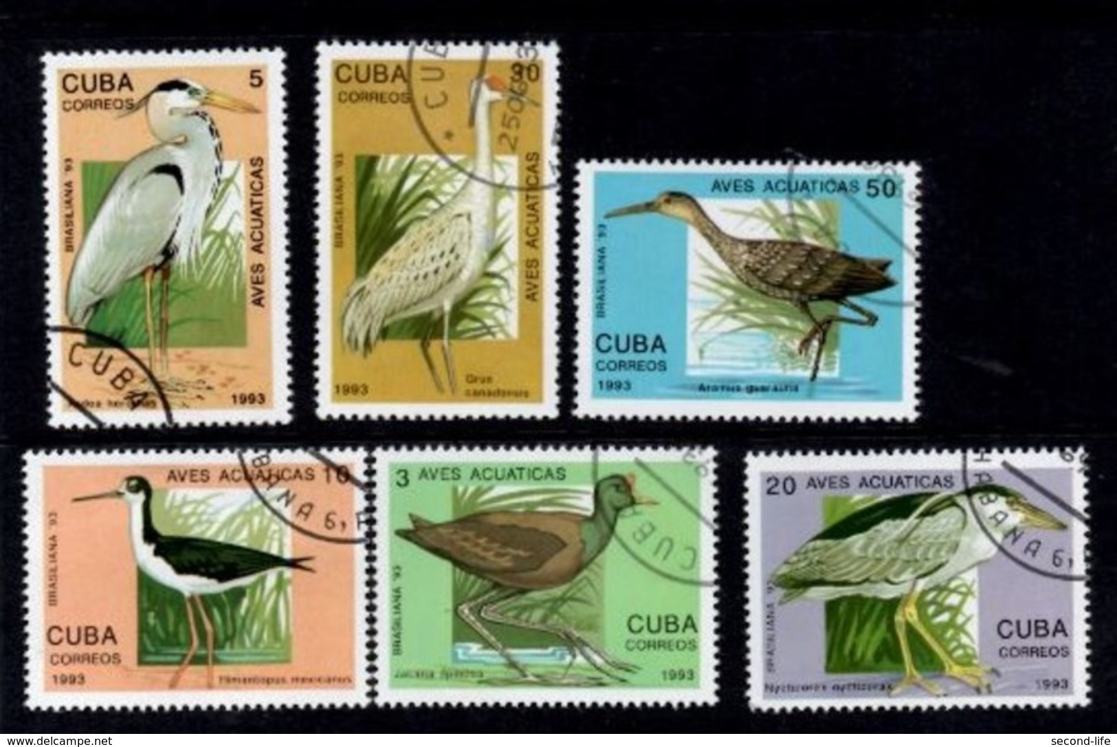 Aves Acuaticas Brasiliana. Cuba 1993 - Voorfilatelie