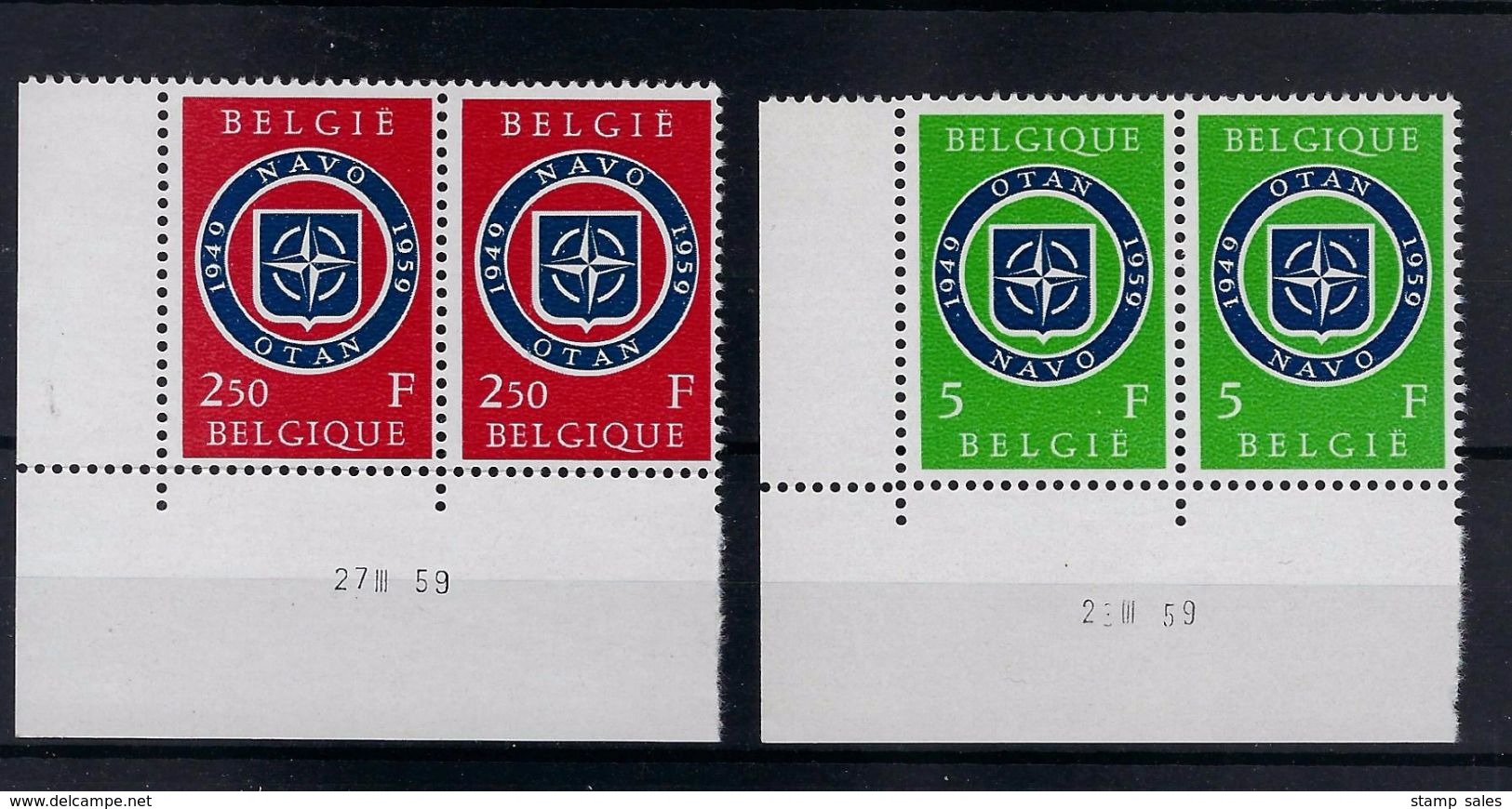 N°1094/1095 (drukdatum) MNH ** POSTFRIS ZONDER SCHARNIER SUPERBE - Coins Datés