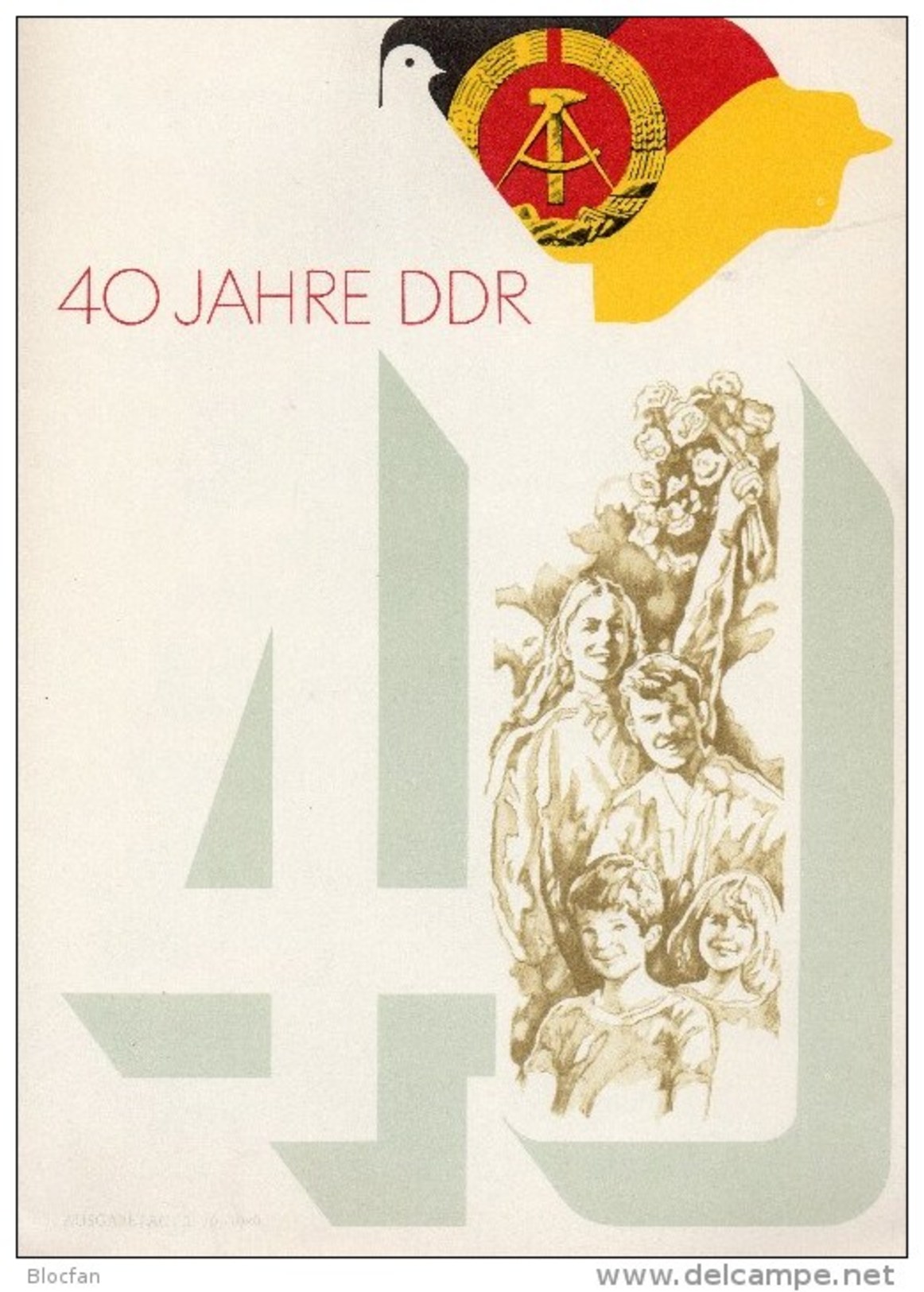 ETB 1-3/1989 40 Jahre DDR 3238/0, 3279/2+Block 100 O 34&euro; List Ferneisenbahn Müntzer Hb Ms Document Sheet Bf Germany - 1° Giorno – FDC (foglietti)