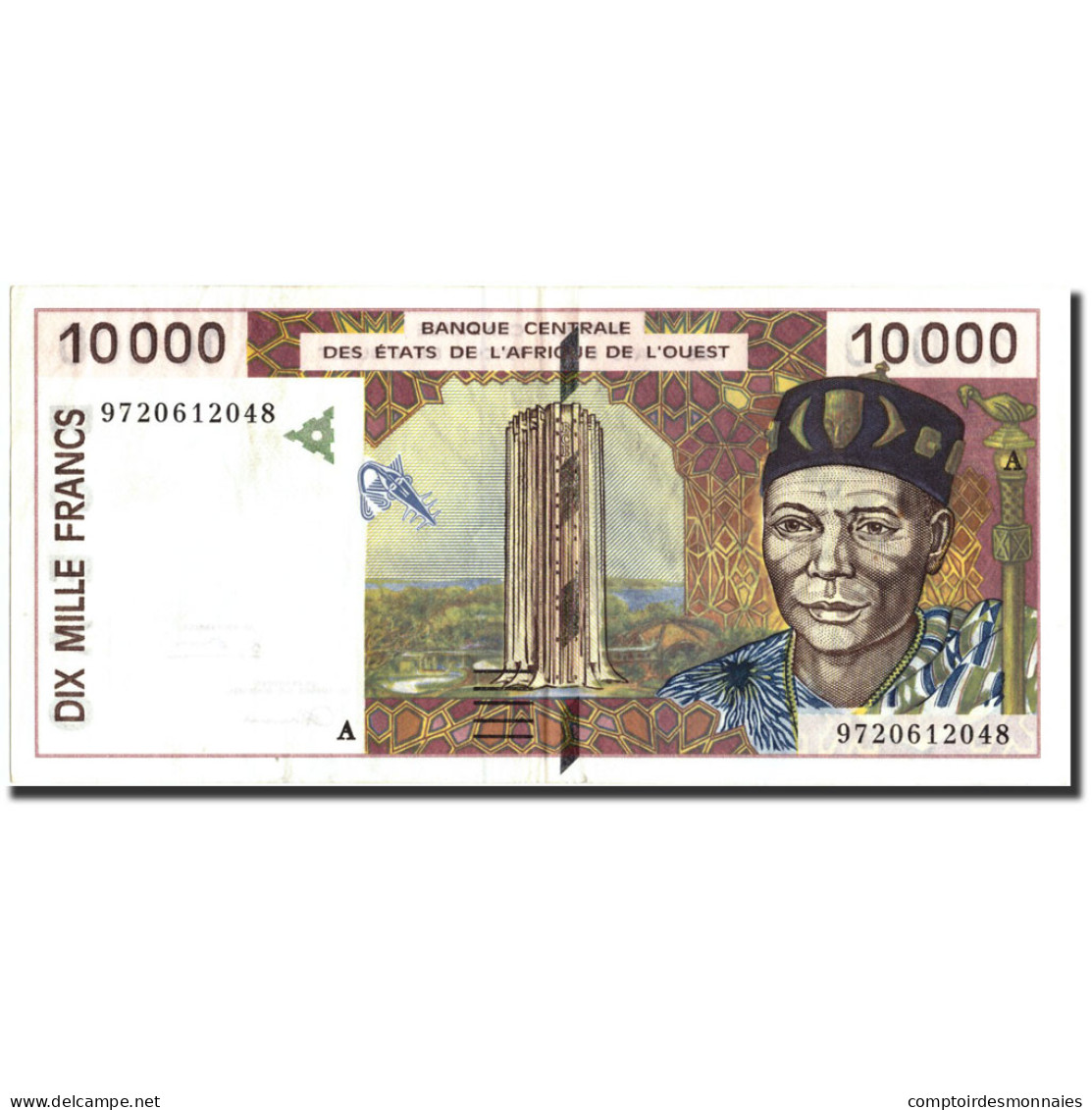 Billet, West African States, 10,000 Francs, 1997, 1997, KM:114Ae, TTB - West-Afrikaanse Staten