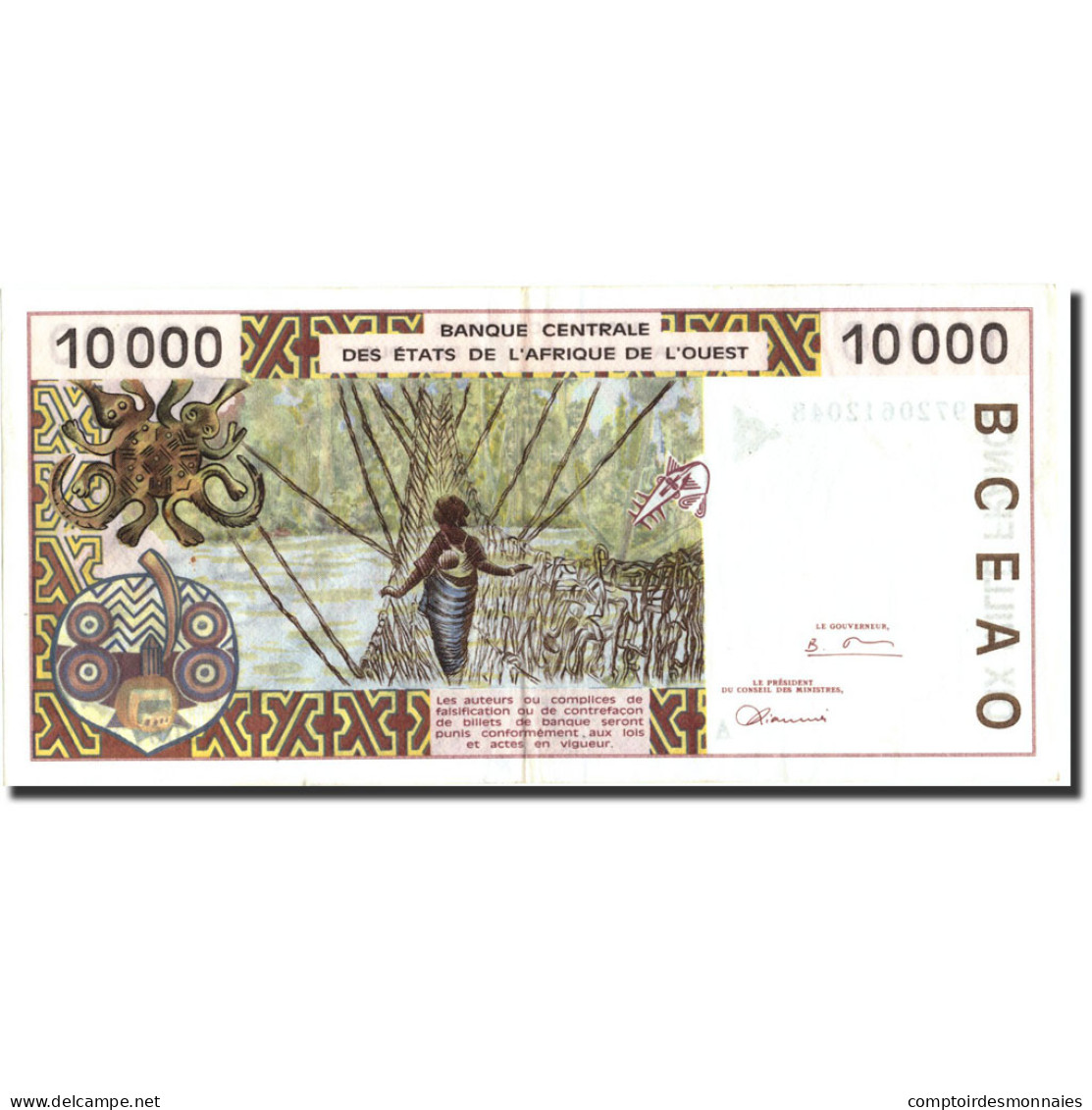 Billet, West African States, 10,000 Francs, 1997, 1997, KM:114Ae, TTB - West-Afrikaanse Staten