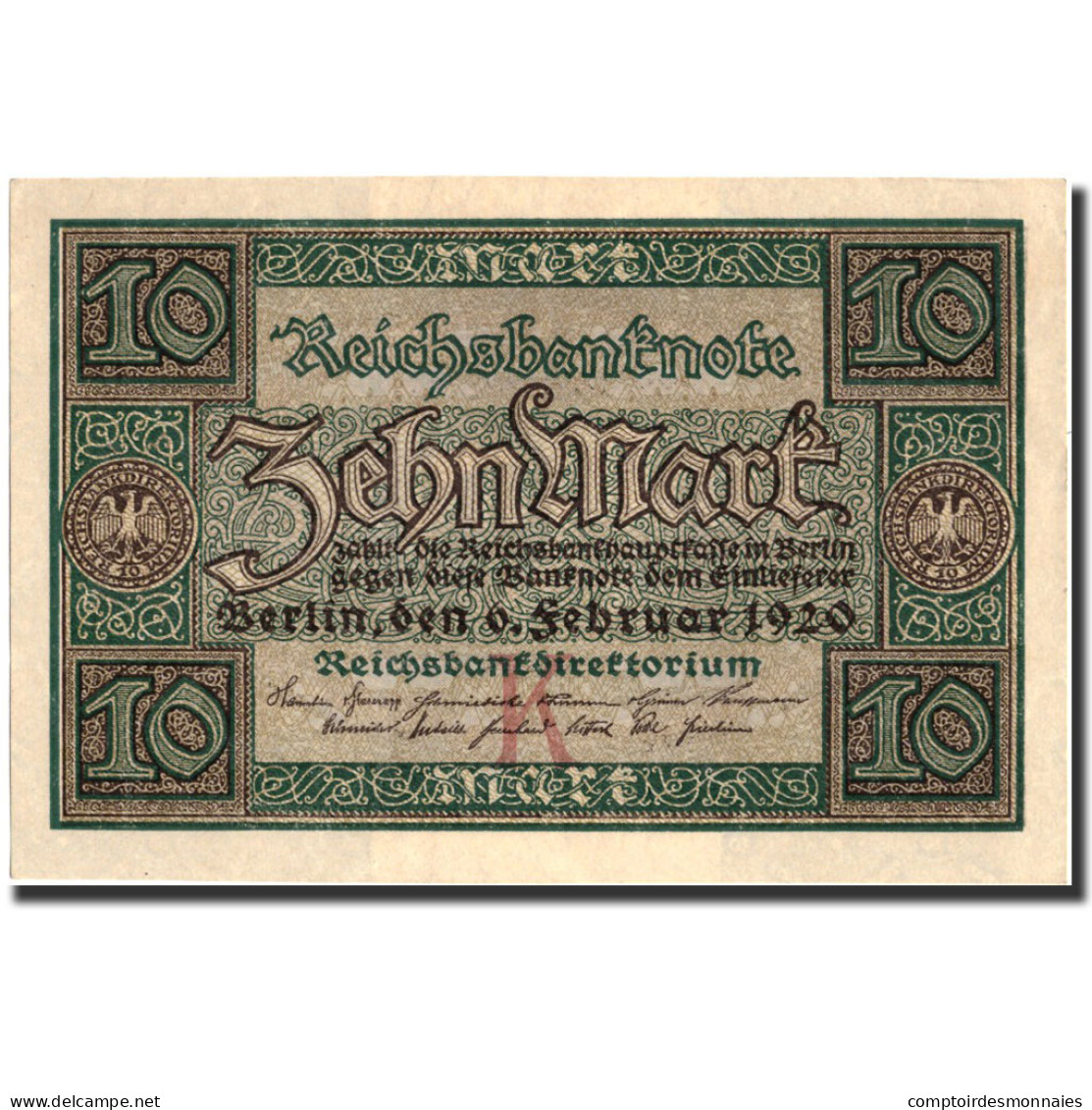 Billet, Allemagne, 10 Mark, 1920, 1920-02-06, KM:67a, SUP+ - 10 Mark