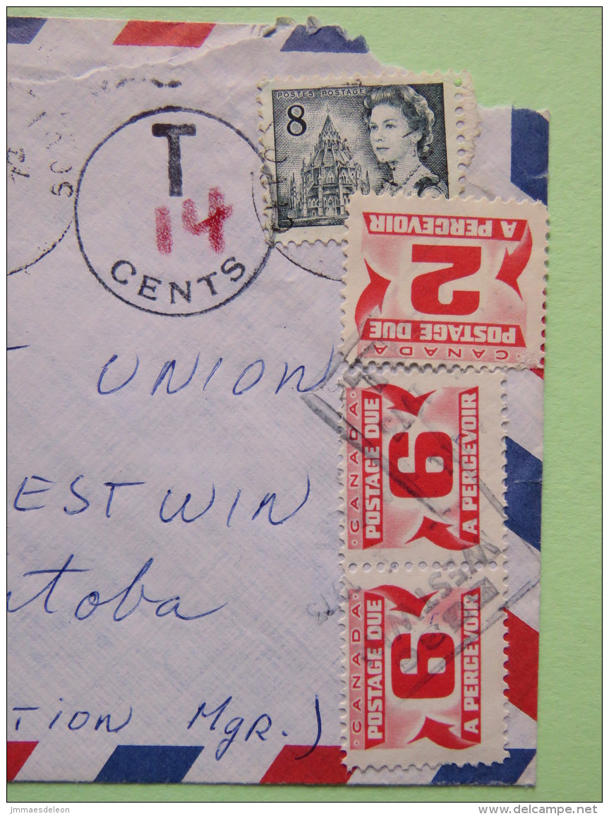 Canada 1972 Military Cover (Cyprus Conflict) From Cyprus (CFPO 5001) To Canada - Due Tax Stamps - Queen - Church - Covers & Documents