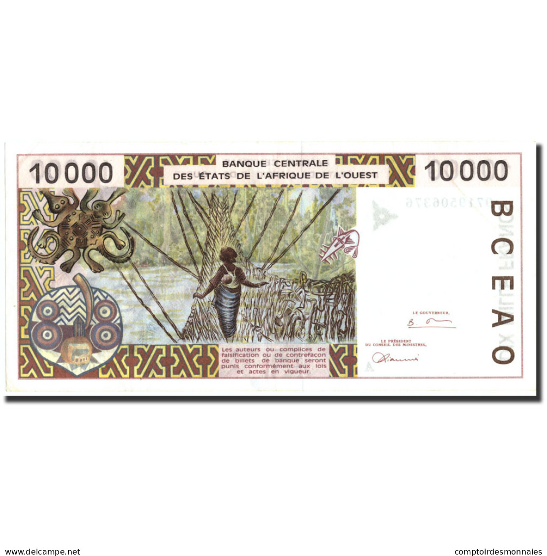 Billet, West African States, 10,000 Francs, 1997, 1997, KM:114Ae, SUP - West-Afrikaanse Staten