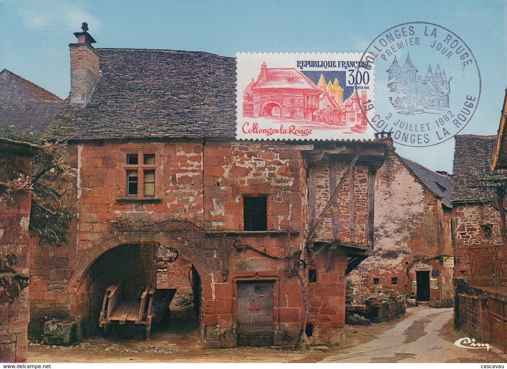 Carte  Maximum   1er  Jour   COLLONGES  LA  ROUGE   1982 - 1980-1989