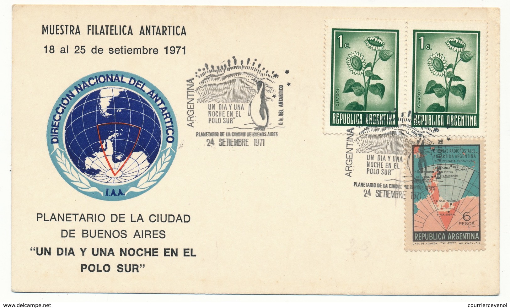 ARGENTINE - Carte Postale 1971 "Muestra Filatelica Antartica" - Other & Unclassified