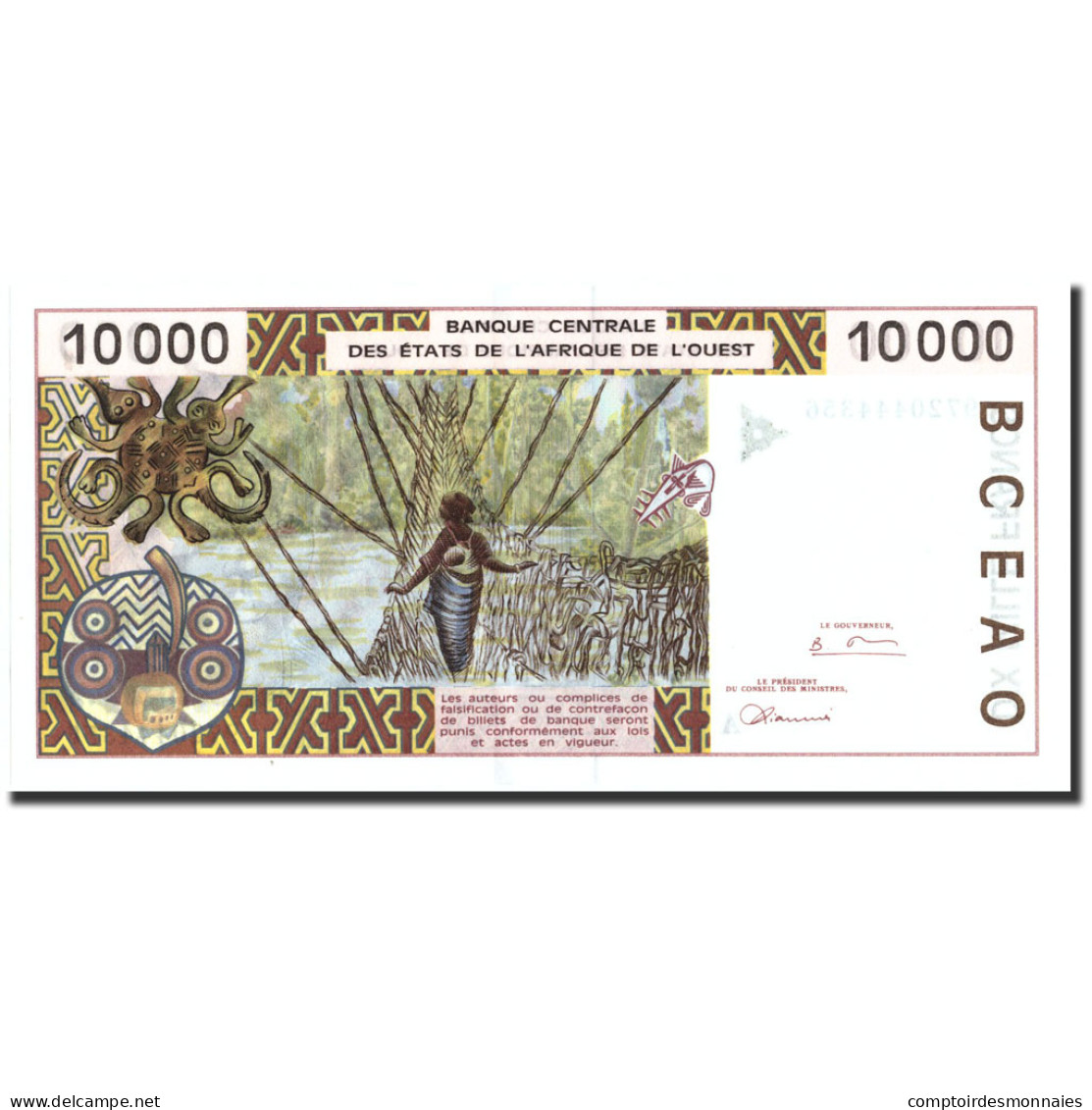 Billet, West African States, 10,000 Francs, 1997, 1997, KM:114Ae, NEUF - États D'Afrique De L'Ouest