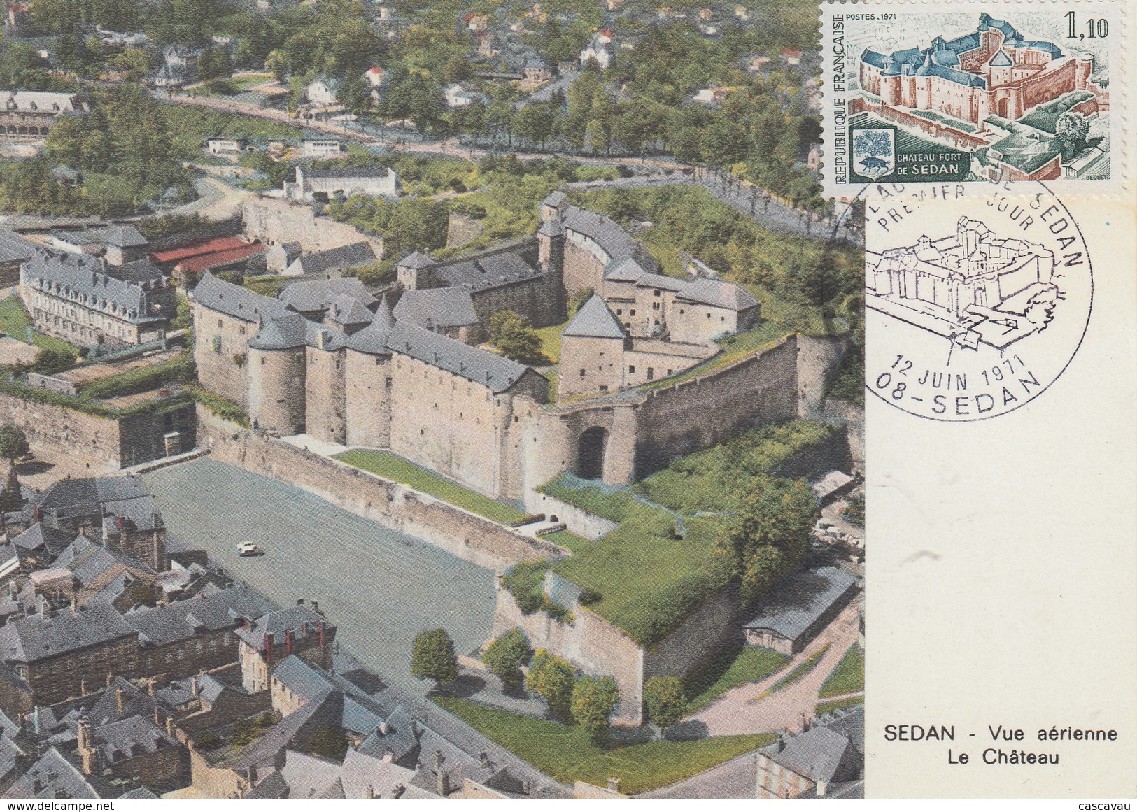 Carte Maximum  1er  Jour   Chateau  Fort  De  SEDAN   1971 - 1970-1979