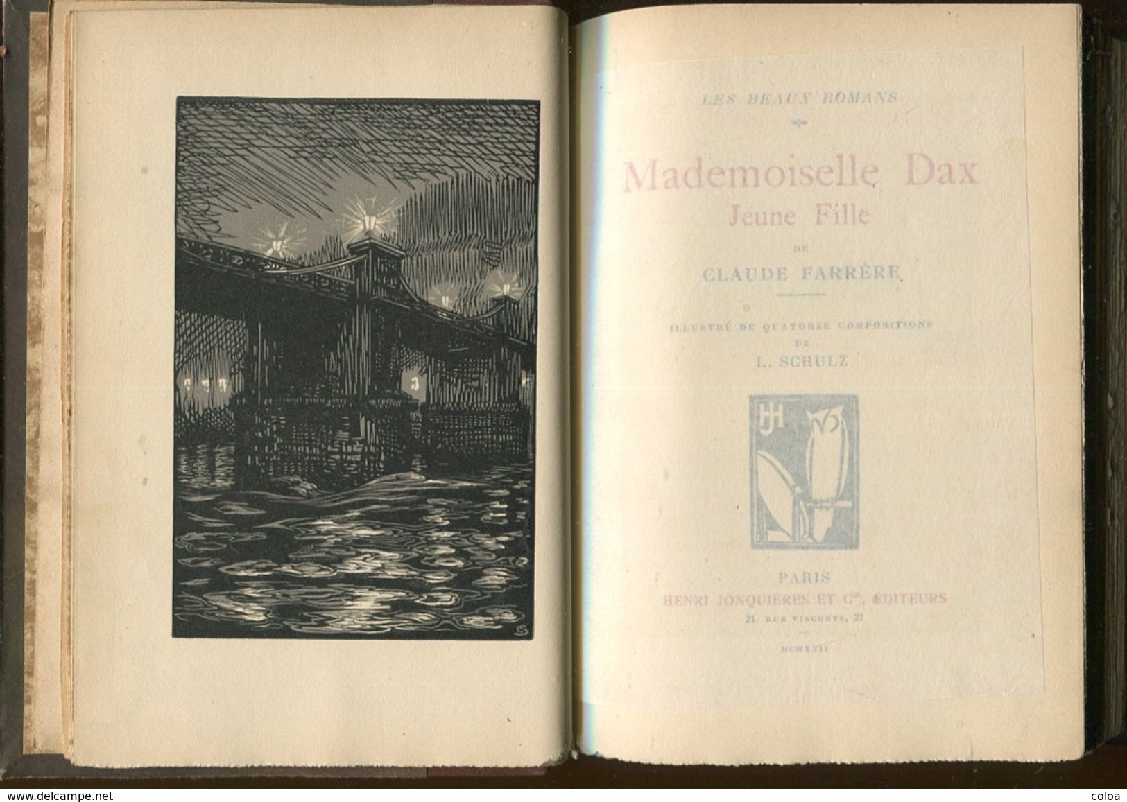 Claude FARRERE Mademoiselle Dax Jeune Fille 1922 EO Numérotée Illustrée Par L. Schultz - 1901-1940