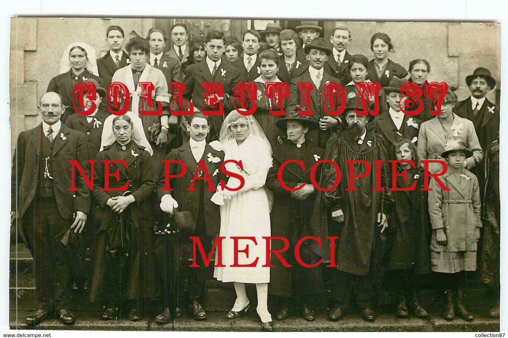 87 - RILHAC RANCON - DOYONNET - MARIAGE à La MAIRIE De LAVAUD CHAPUT En 1921 - CARTE PHOTO < VOIR DESCRIPTION - Rilhac Rancon