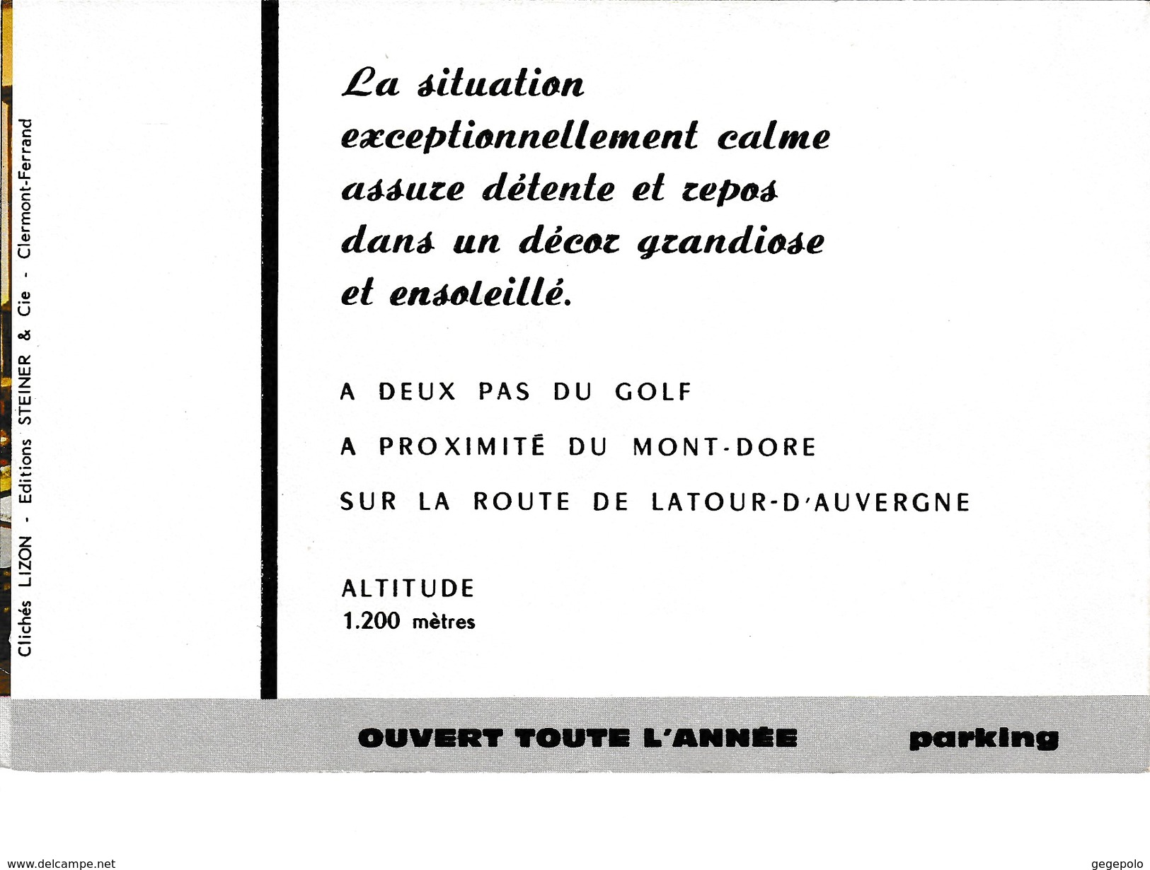 63 - LE MONT-DORE - HOTEL LE BURON - Mme LEDUCQ Propriétaire - Dépliant De 6 Pages  ( 15 Cm X 10 Cm ) - Cuadernillos Turísticos