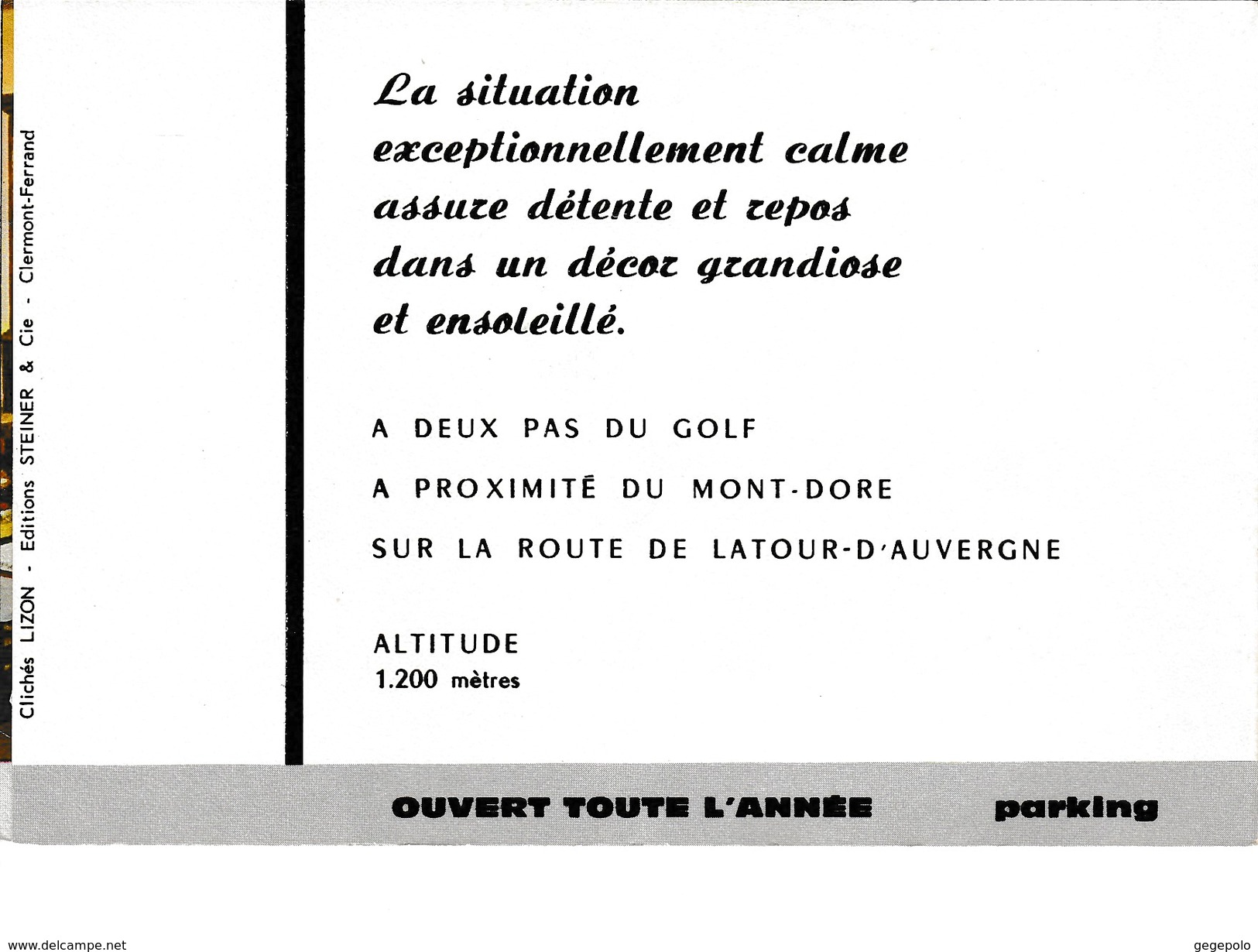 63 - LE MONT-DORE - HOTEL LE BURON - Mme LEDUCQ Propriétaire - Dépliant De 6 Pages  ( 15 Cm X 10 Cm ) - Dépliants Touristiques