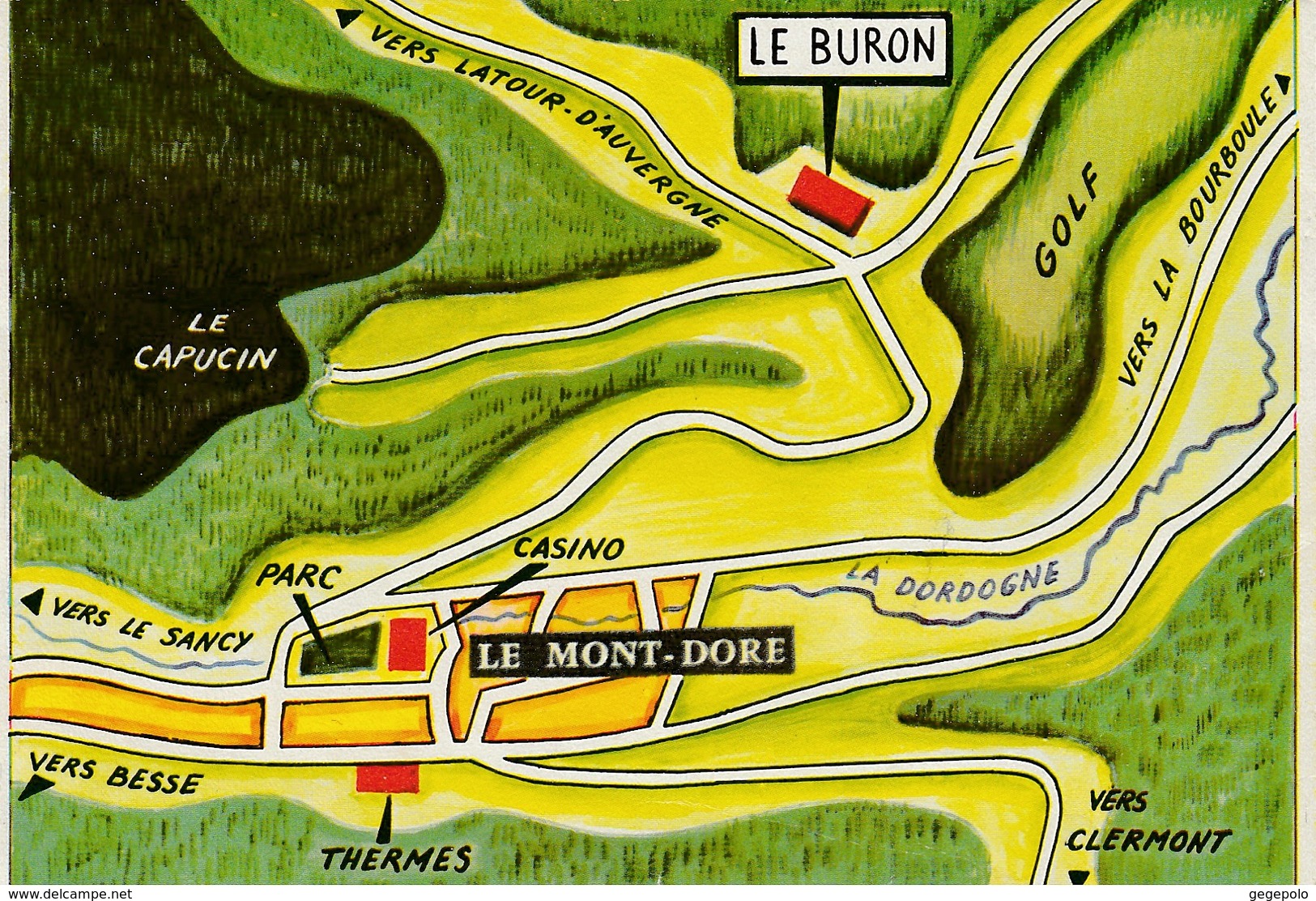 63 - LE MONT-DORE - HOTEL LE BURON - Mme LEDUCQ Propriétaire - Dépliant De 6 Pages  ( 15 Cm X 10 Cm ) - Reiseprospekte