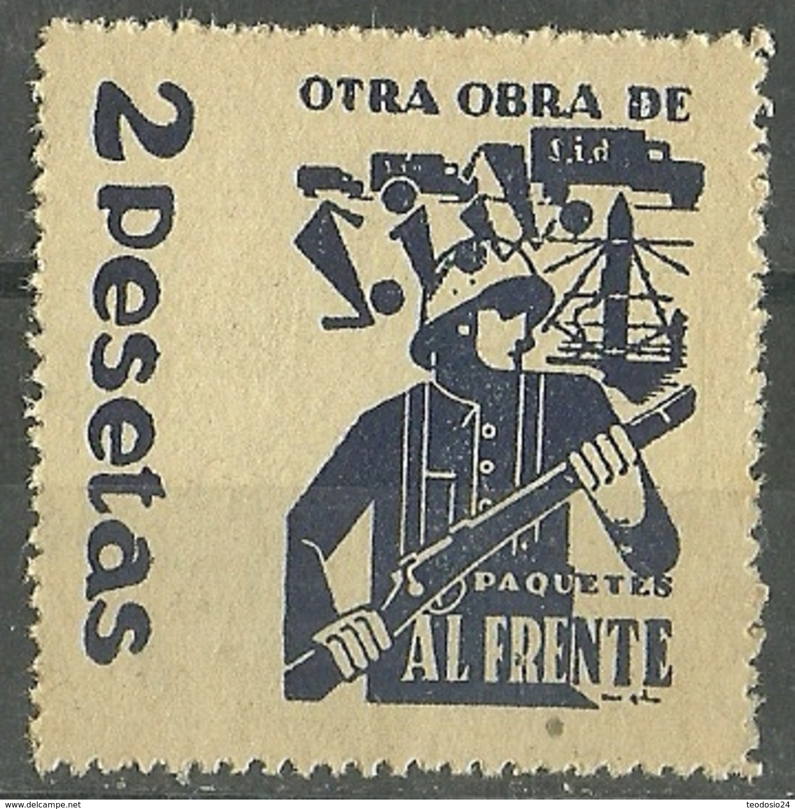 GUERRA CIVIL ESPAÑOLA 1936/39 Paquetes Al Frente.  SIA . GG 1629 ** Mnh SOLIDARIDAD INTERNACIONAL ANTIFASCISTA. - Viñetas De La Guerra Civil