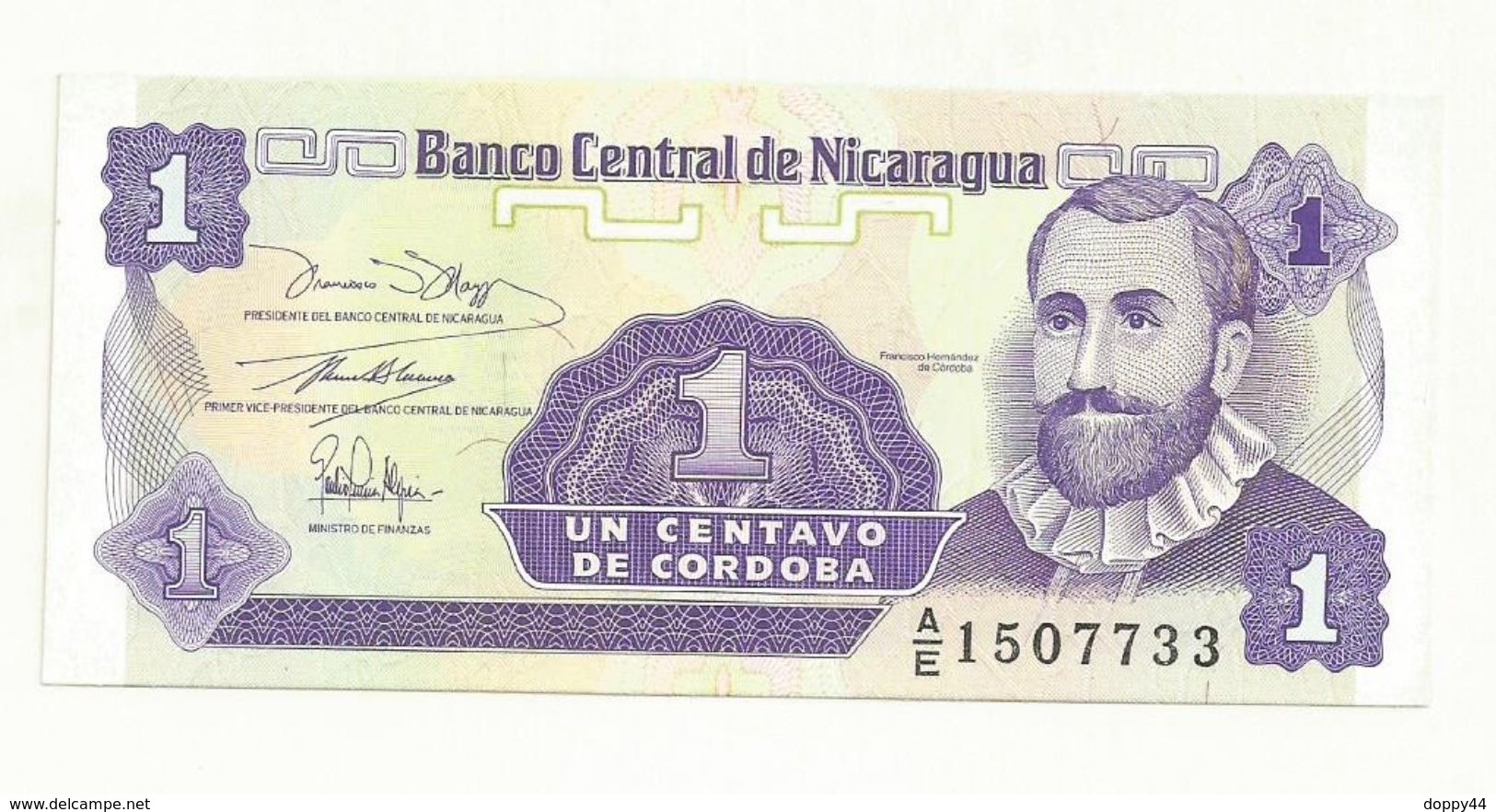 BILLET  NEUF NICARAGUA   1 CENTAVO DE CORDOBA - Nicaragua