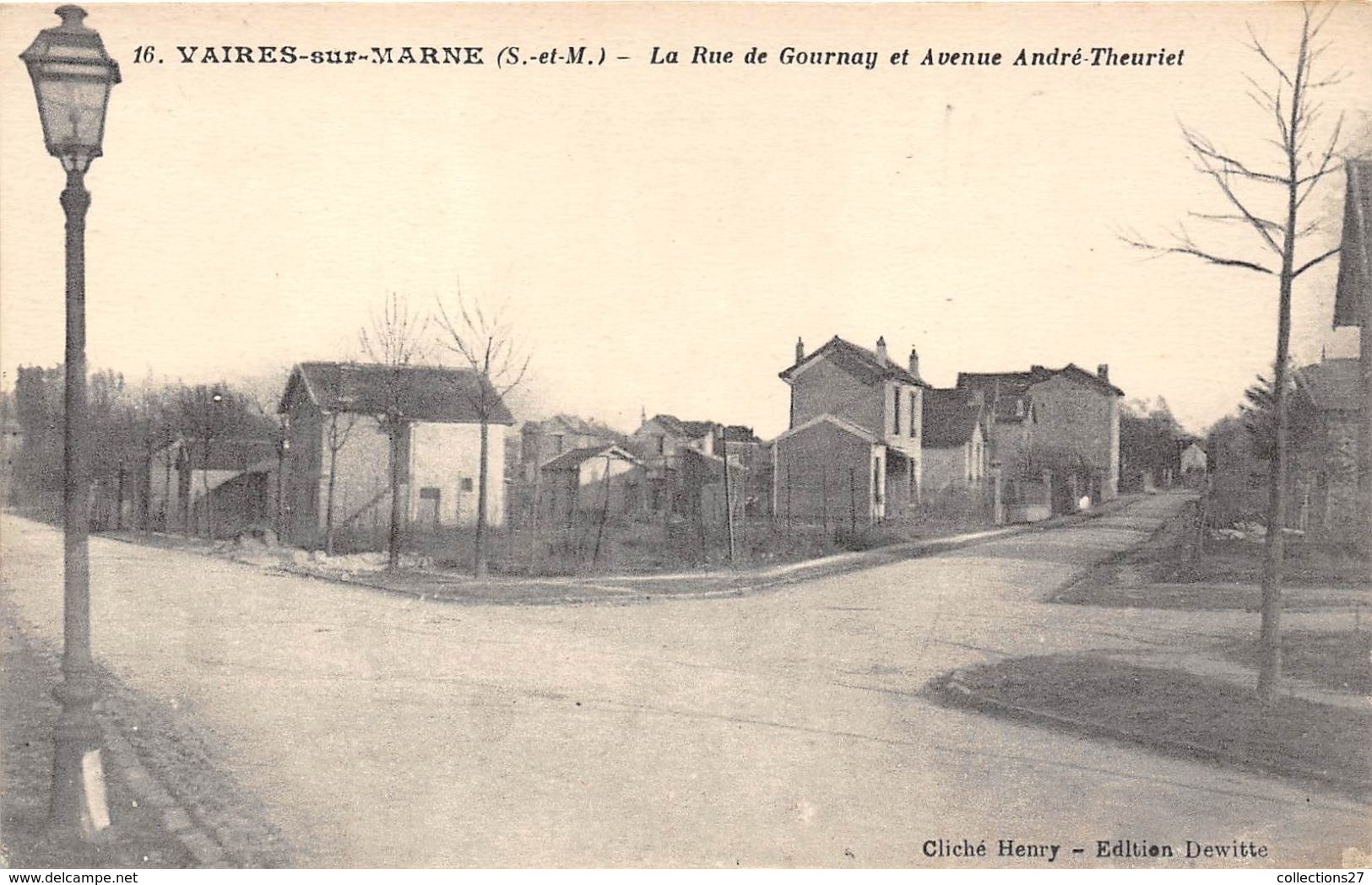 77-VAIRE-SUR-MARNE- LA RUE DE GOURNAY ET AVENUE ANDRE-THEURIET - Vaires Sur Marne