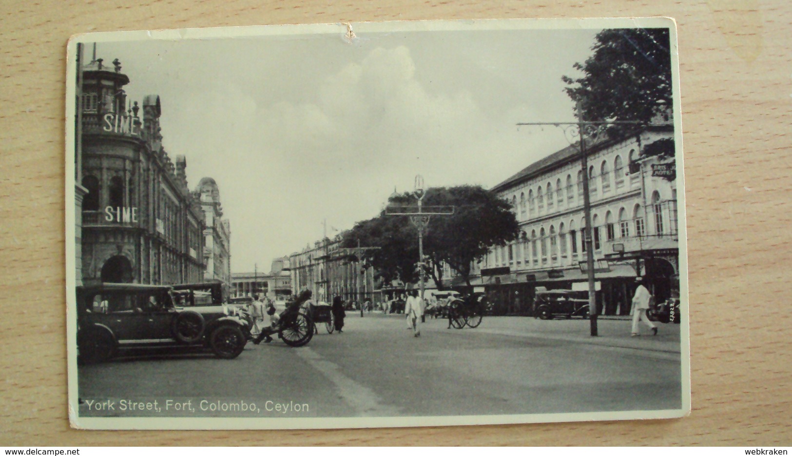 CEYLON POST CARD FROM YORK STREET FORT COLOMBO USED - Yemen