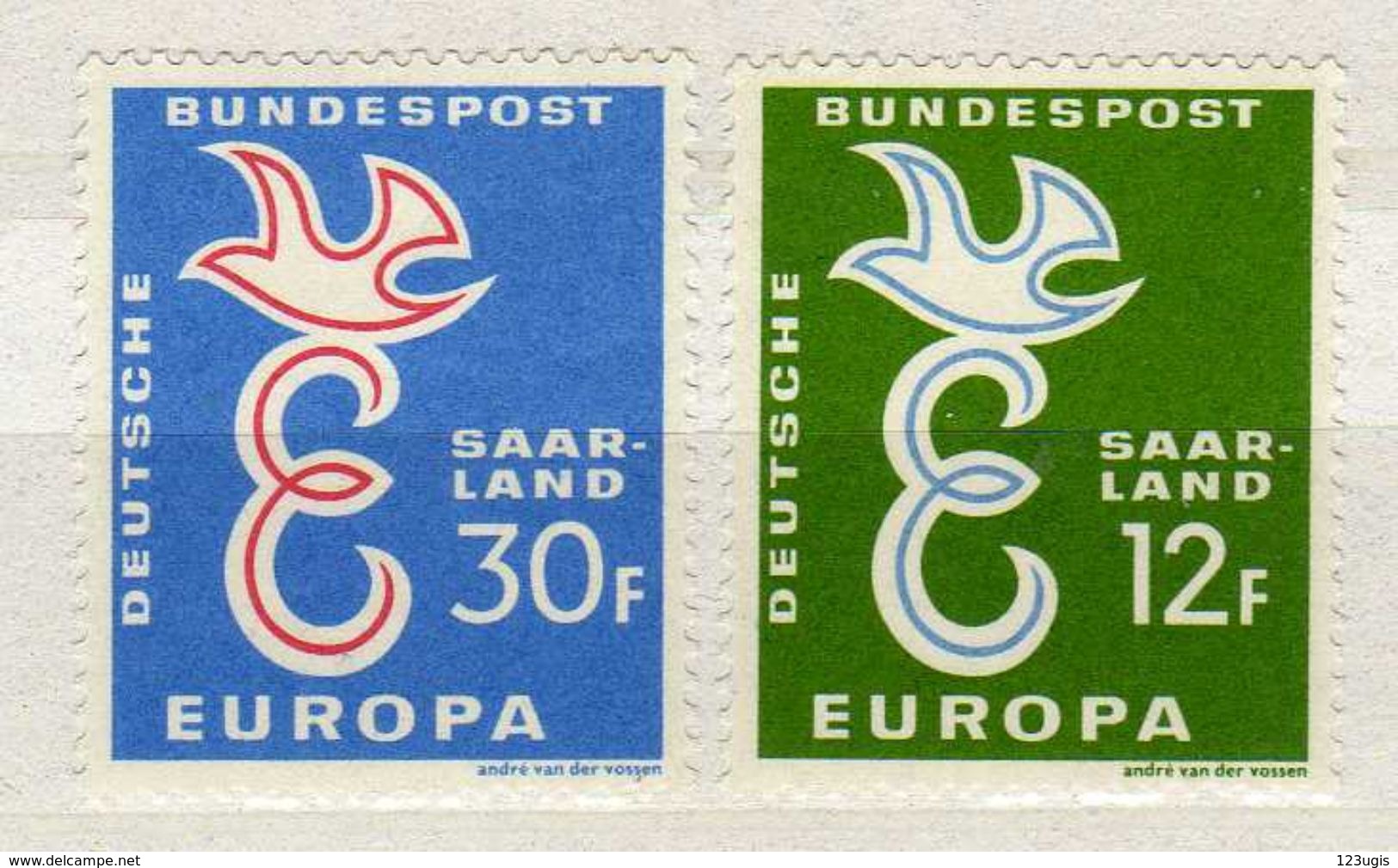 Saarland, 1958 Mi 439-440, Europa CEPT ** [270817XXI] - 1958