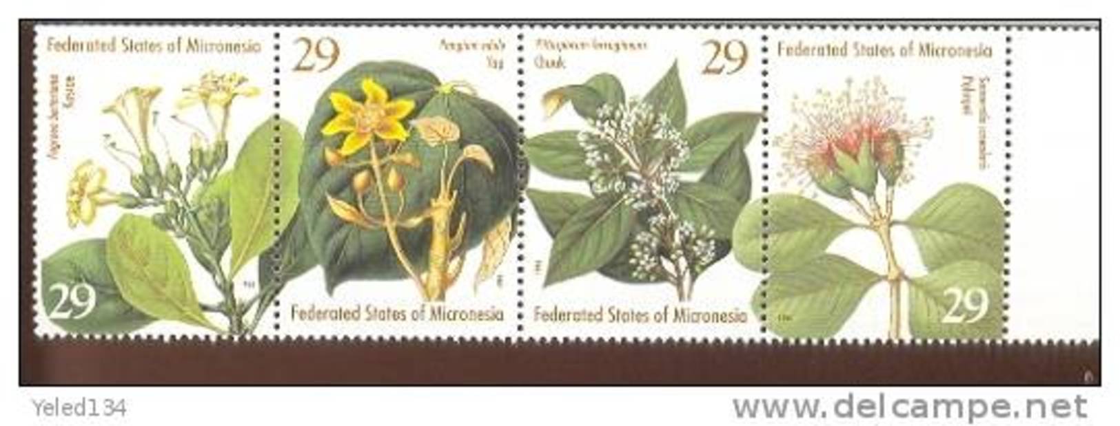 MICRONESIA   195  MINT NEVER HINGED SET OF STAMPS OF FLOWERS - ORCHIDS - Autres & Non Classés