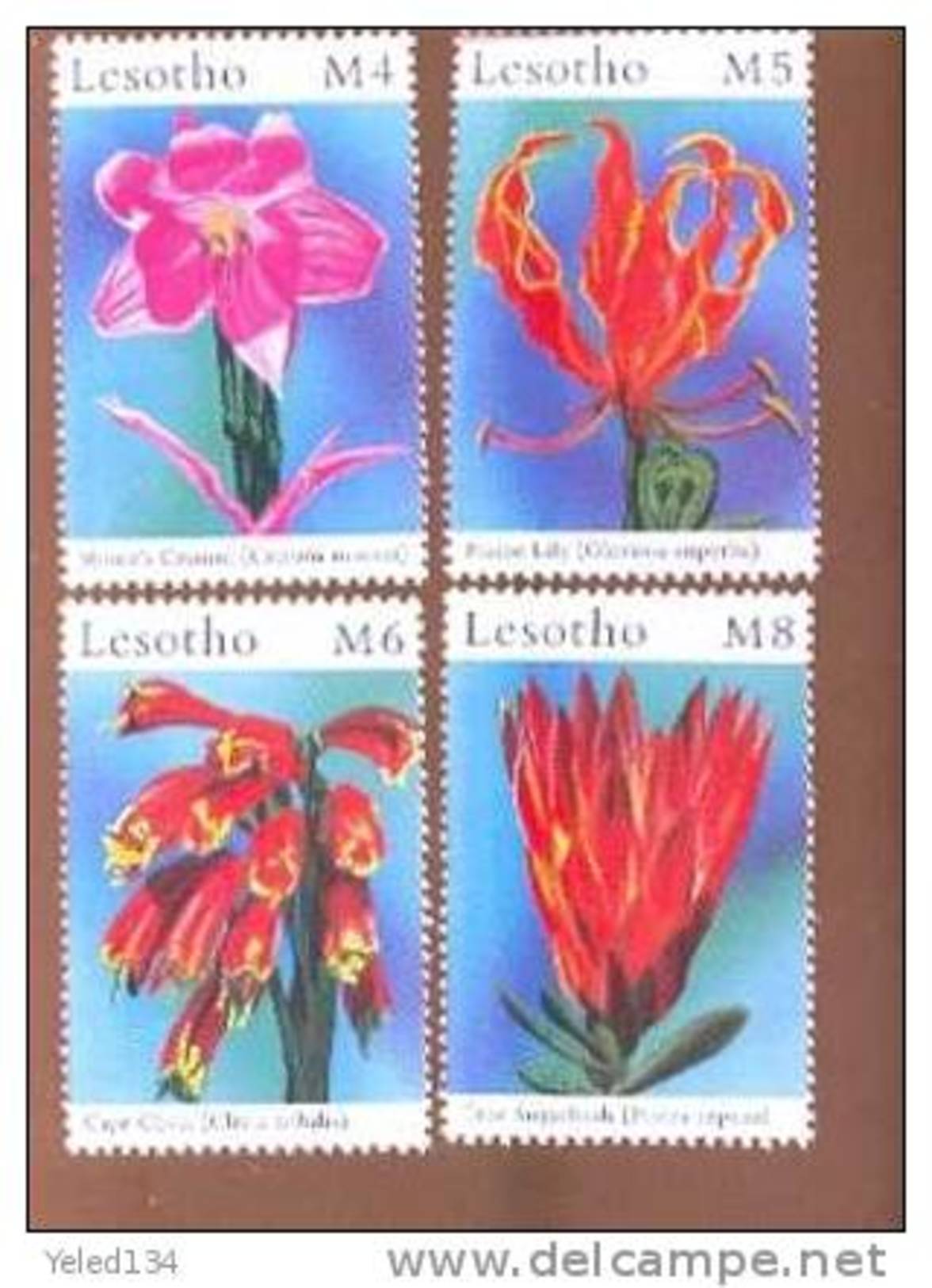 LESOTHO   1232-5 MINT NEVER HINGED SET OF STAMPS OF FLOWERS - ORCHIDS   #  S - 430   ( - Autres & Non Classés