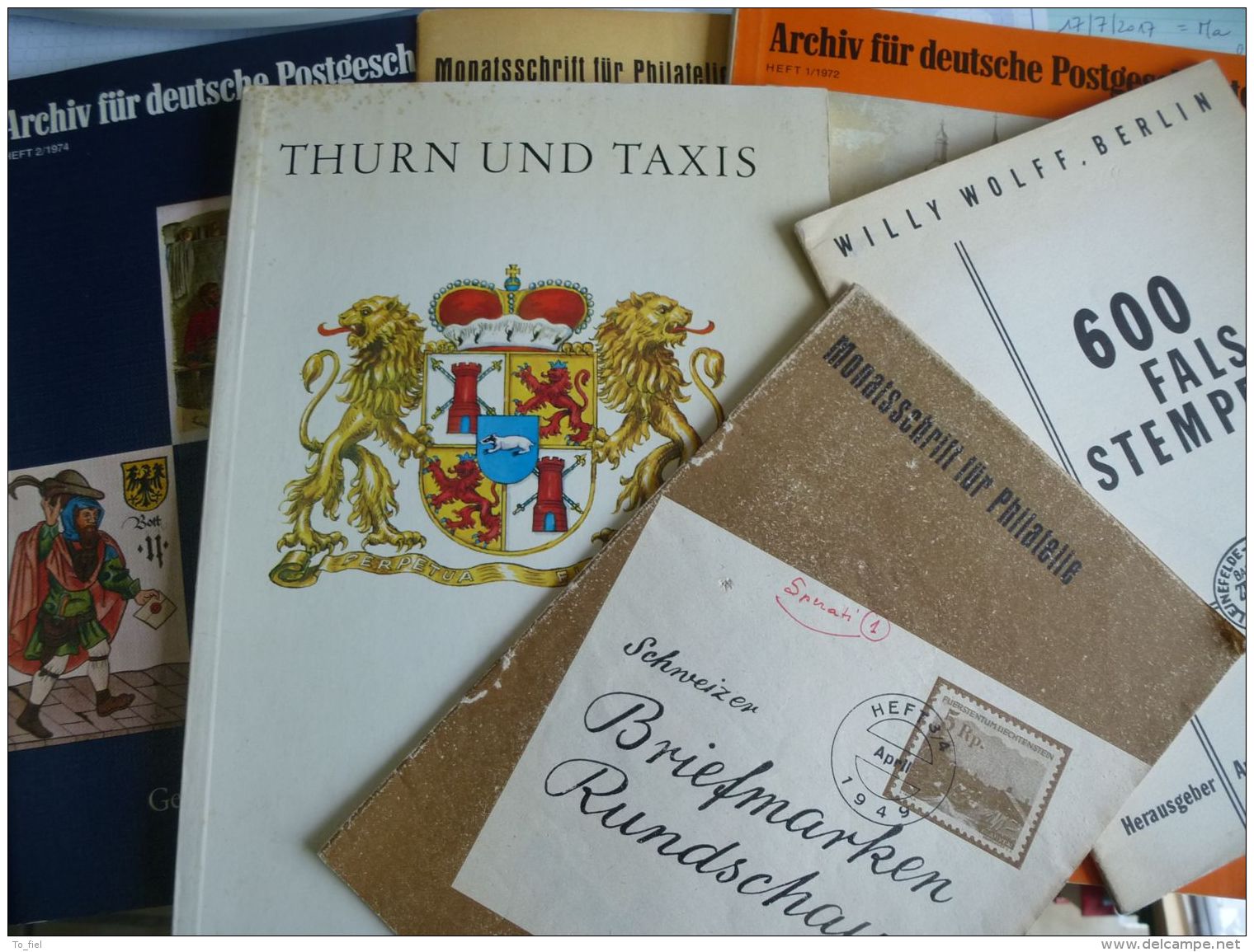 Lot Diverse Boeken En Tijdschriften - Filatelia E Storia Postale