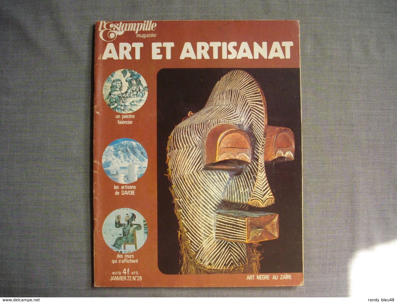 L'ESTAMPILLE  ( L'objet D'Art )  N° 28  - 1972  -  Art Nègre Au ZAIRE  -  Peintre Faiencier  -  Artisans De SAVOIE - Brocantes & Collections