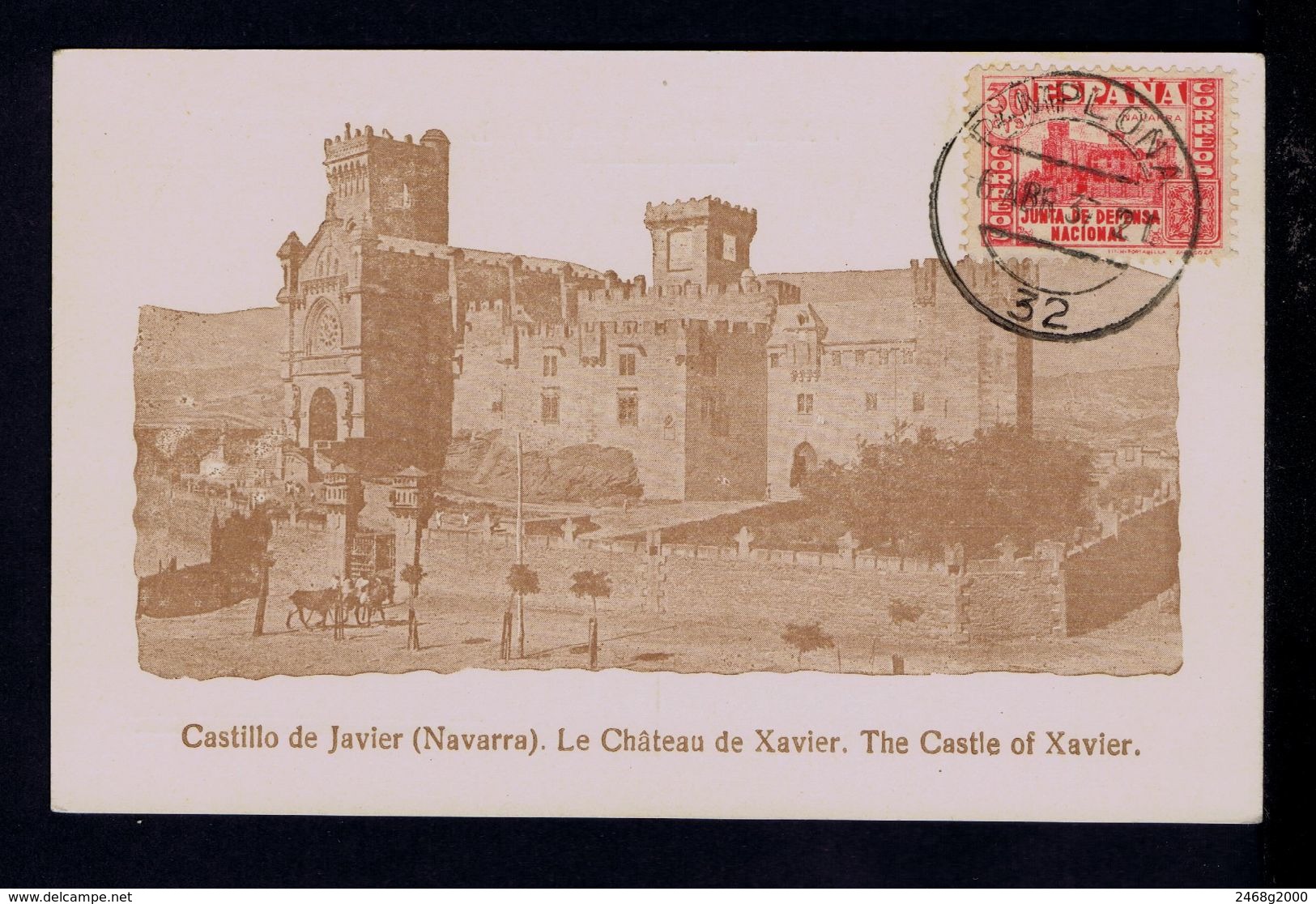 PAMPLONA "Javier Castillos" (NAVARRA) Chateau Castles Monuments 1937 Spain Maximum Cards Mc703 - Cartoline Maximum