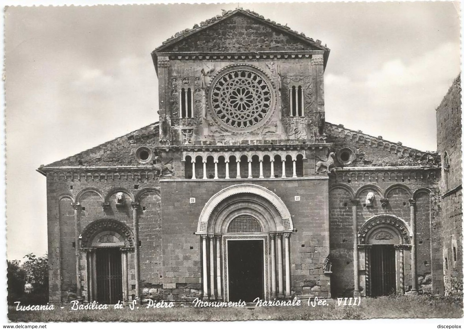 Z4184 Tuscania (Viterbo) - Basilica Di San Pietro - La Facciata / Viaggiata 1962 - Altri & Non Classificati